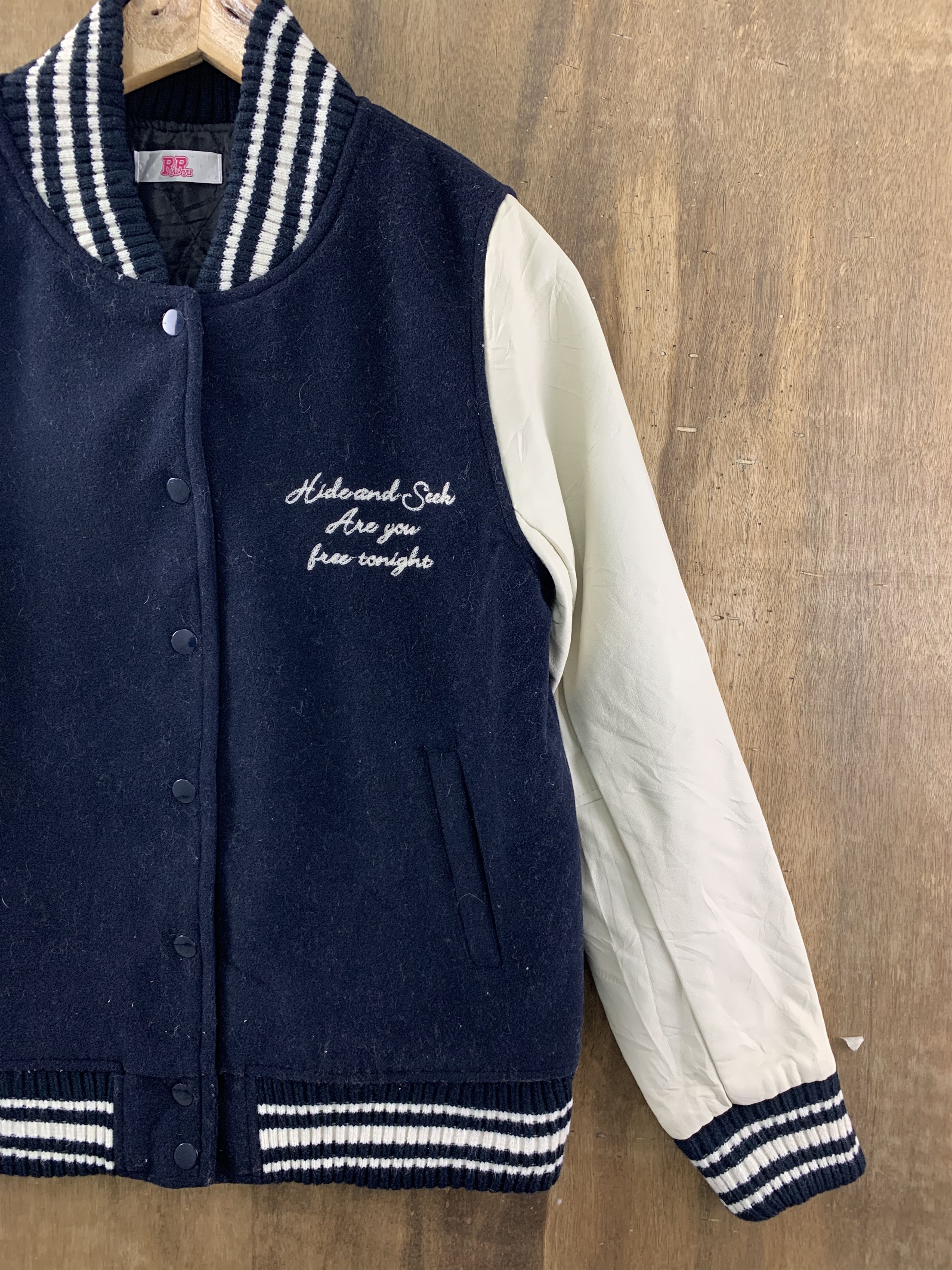 Japanese Brand Varsity Jacket Ryu Ryu Japanese Branded Streetwear Size US S / EU 44-46 / 1 - 6 Thumbnail