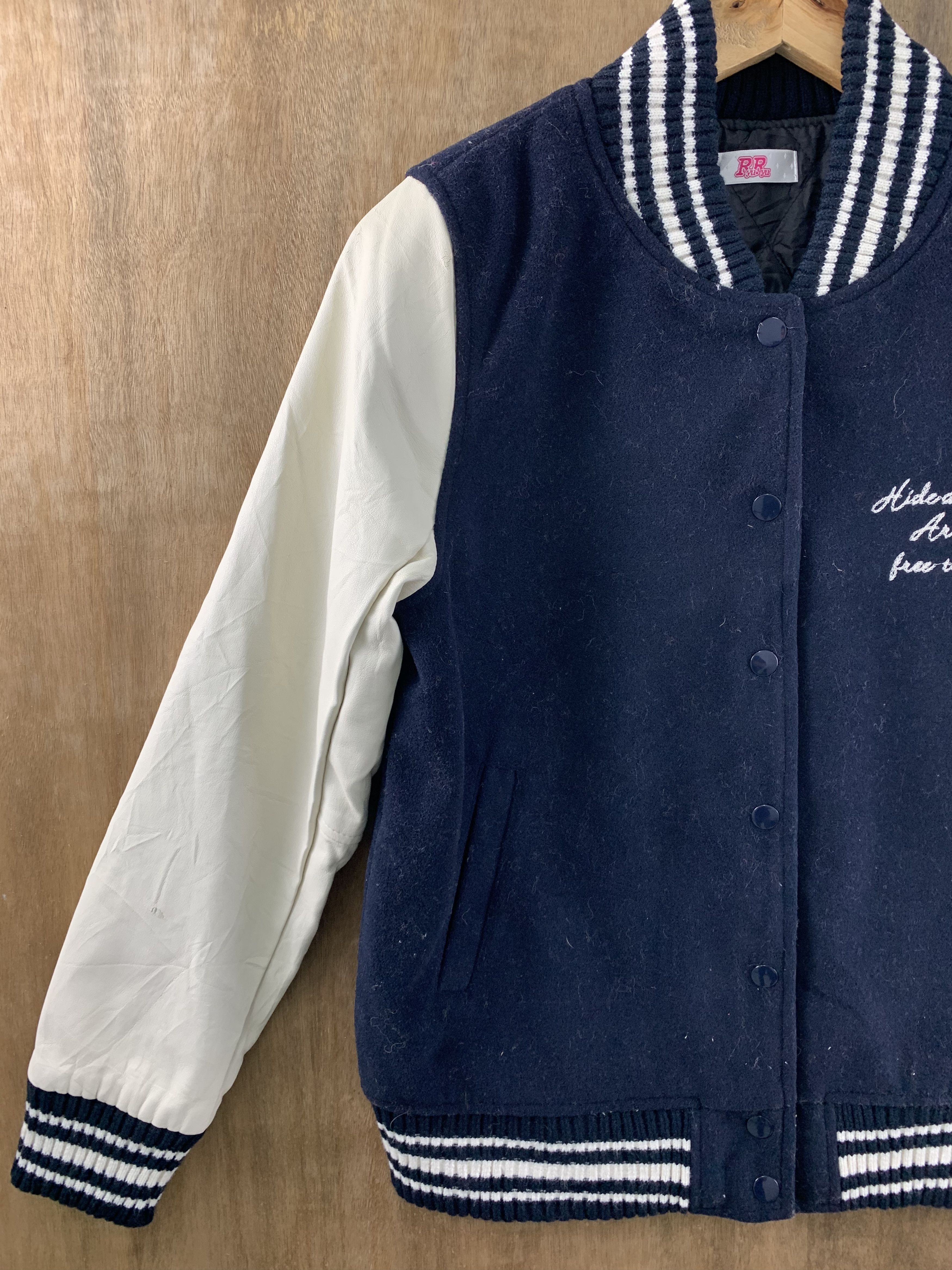 Japanese Brand Varsity Jacket Ryu Ryu Japanese Branded Streetwear Size US S / EU 44-46 / 1 - 7 Thumbnail