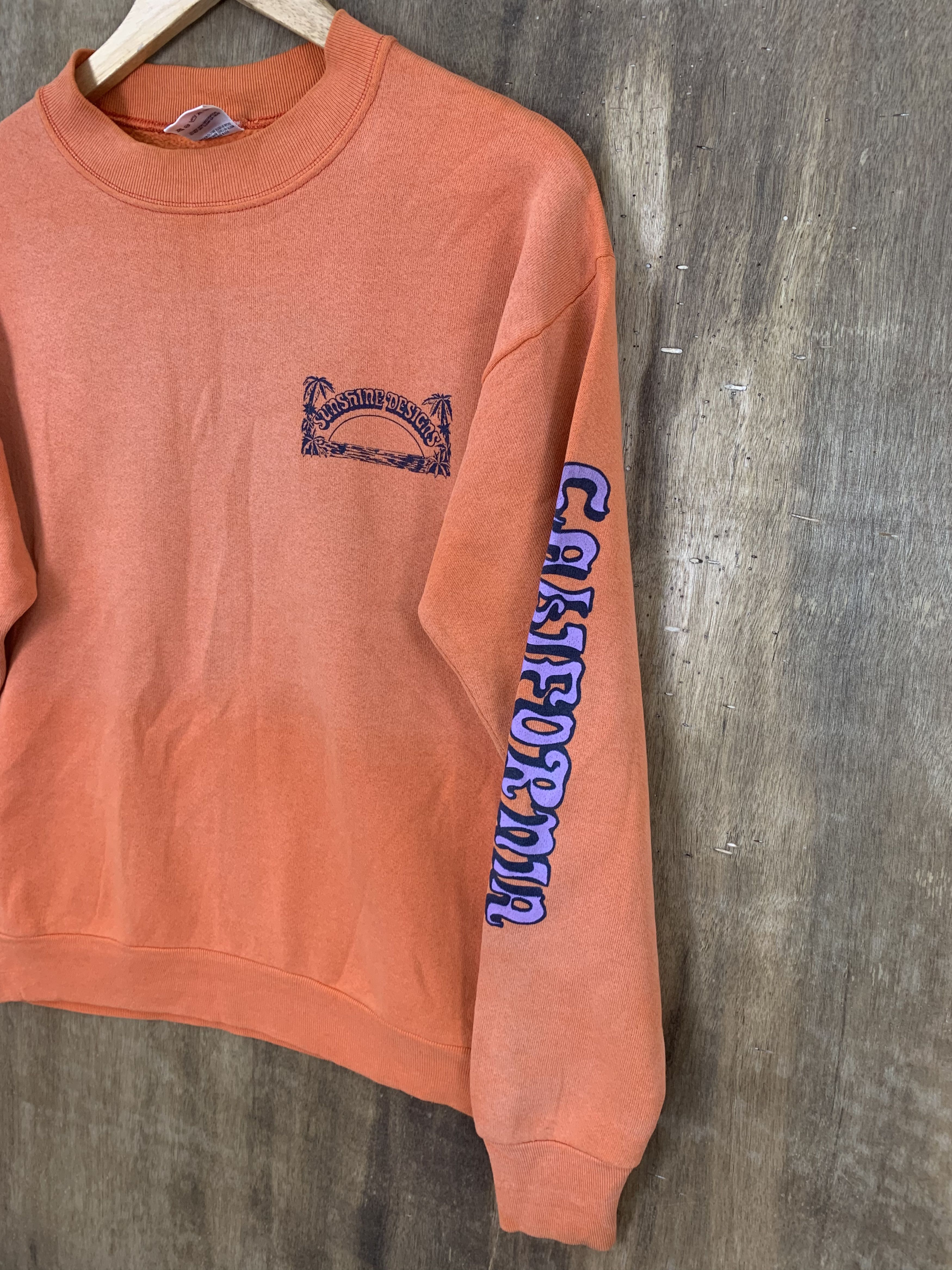 Fruit Of The Loom 💥VINTAGE 90's💥Sweatshirts Sunshine California Big Logo Size US M / EU 48-50 / 2 - 7 Thumbnail