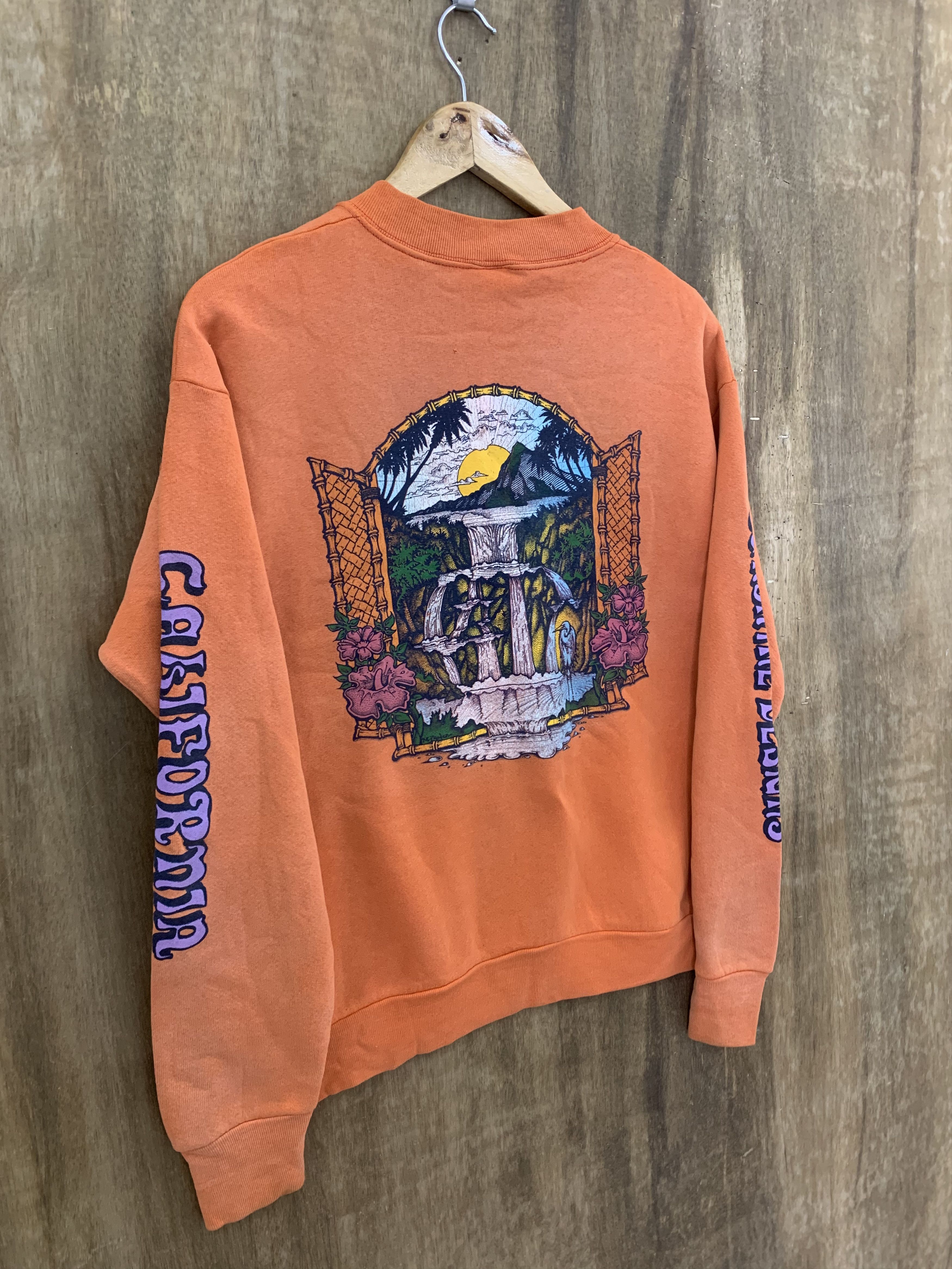 Fruit Of The Loom 💥VINTAGE 90's💥Sweatshirts Sunshine California Big Logo Size US M / EU 48-50 / 2 - 2 Thumbnail