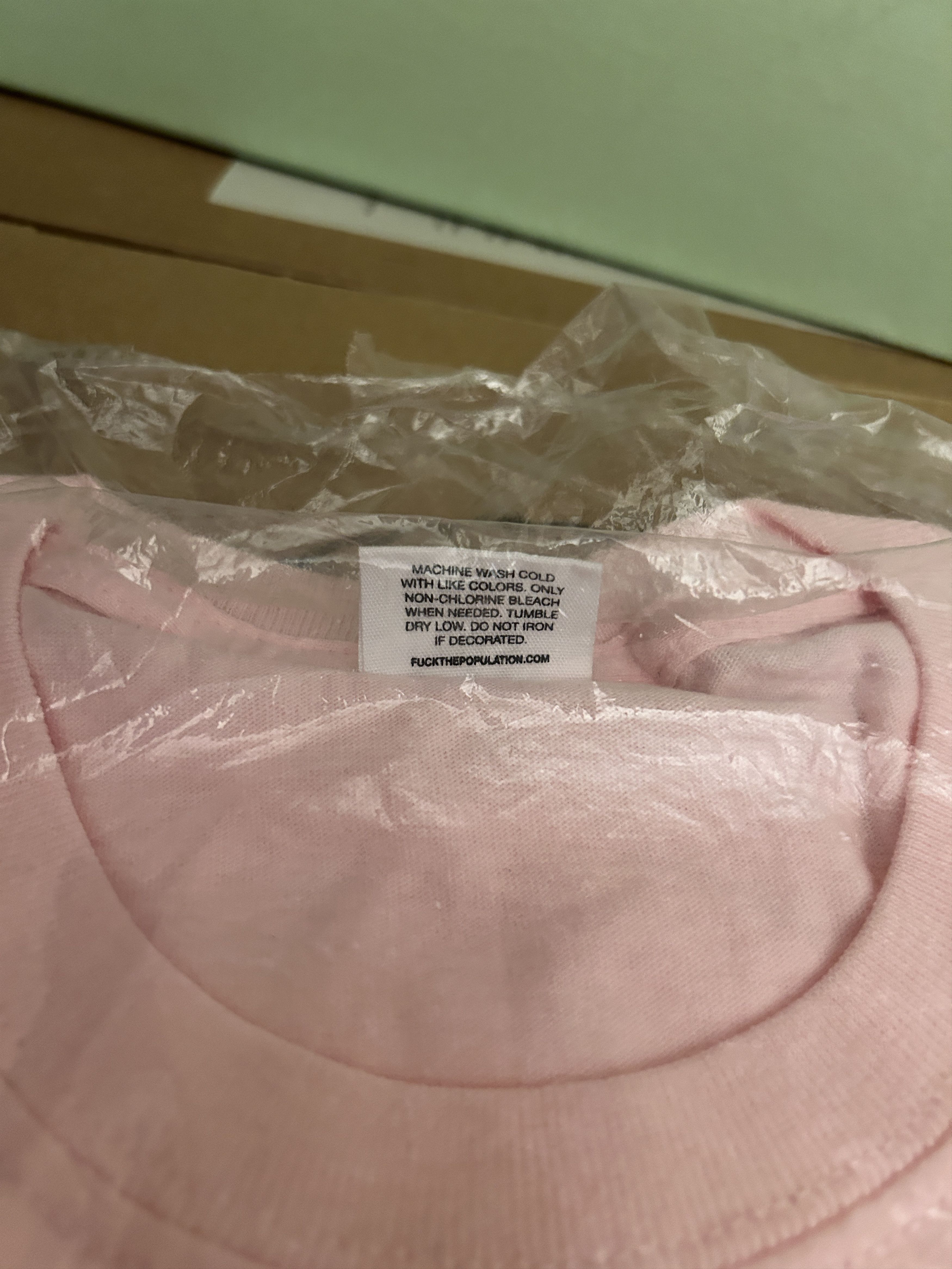 Fuck The Population FTP outer glow Pink T-shirt tee logo F the population Size US M / EU 48-50 / 2 - 4 Thumbnail