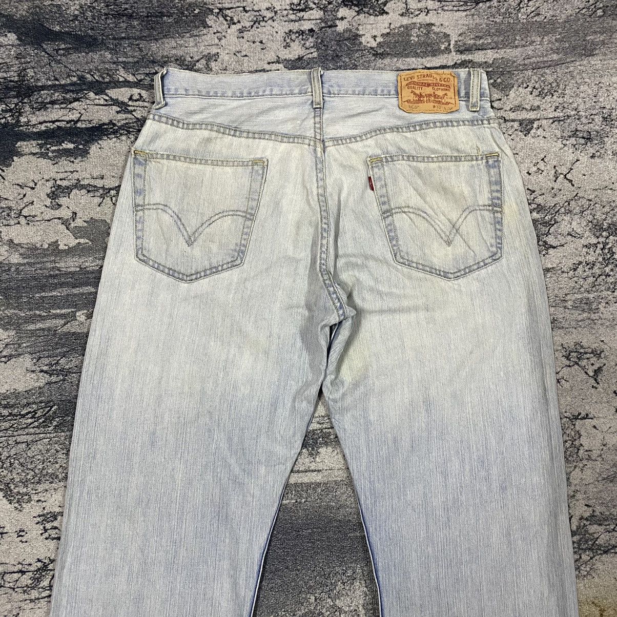 Levi's × Vintage Vintage 90s Levis 505 Regular Fit Faded Blue Distressed Jean Size US 34 / EU 50 - 6 Thumbnail