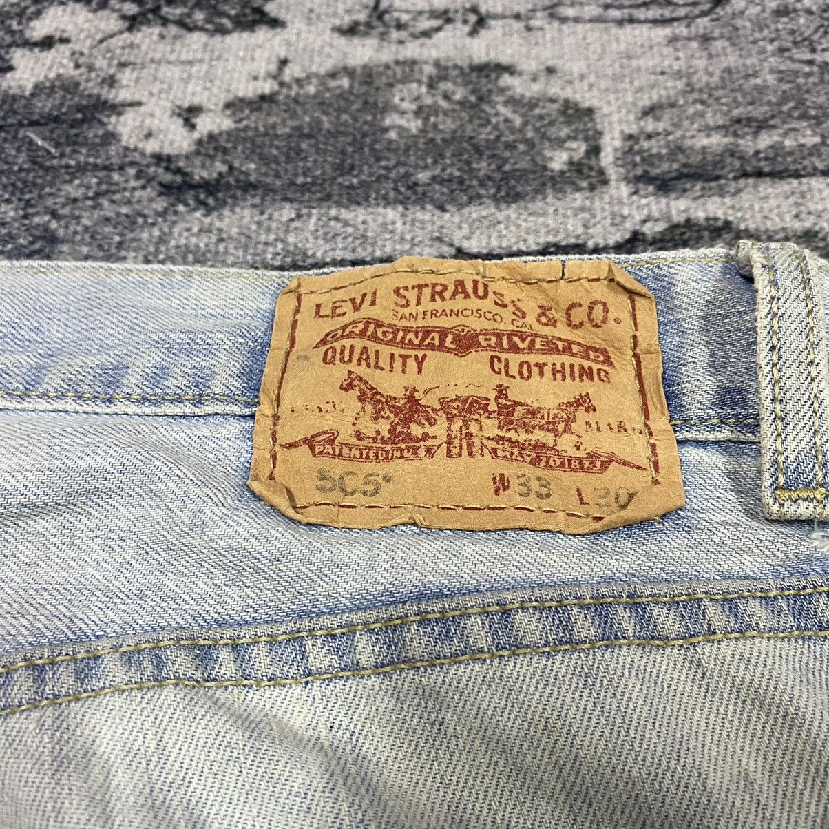 Levi's × Vintage Vintage 90s Levis 505 Regular Fit Faded Blue Distressed Jean Size US 34 / EU 50 - 10 Thumbnail