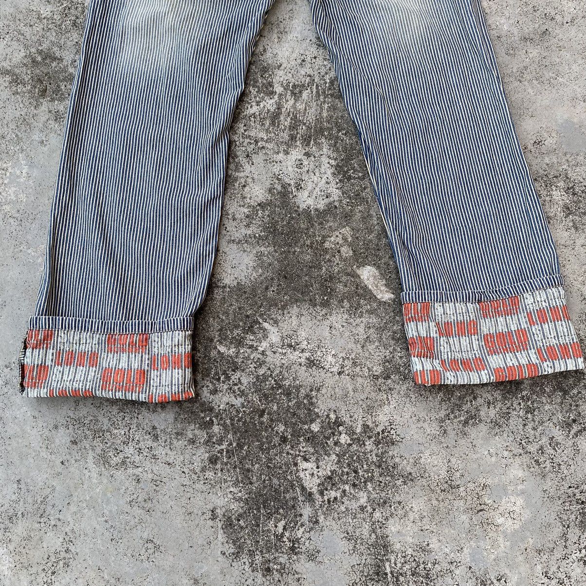 If Six Was Nine × Japanese Brand × Vintage Vintage Hickory Stripes Spellout Denim Jeans Size US 35 - 12 Thumbnail