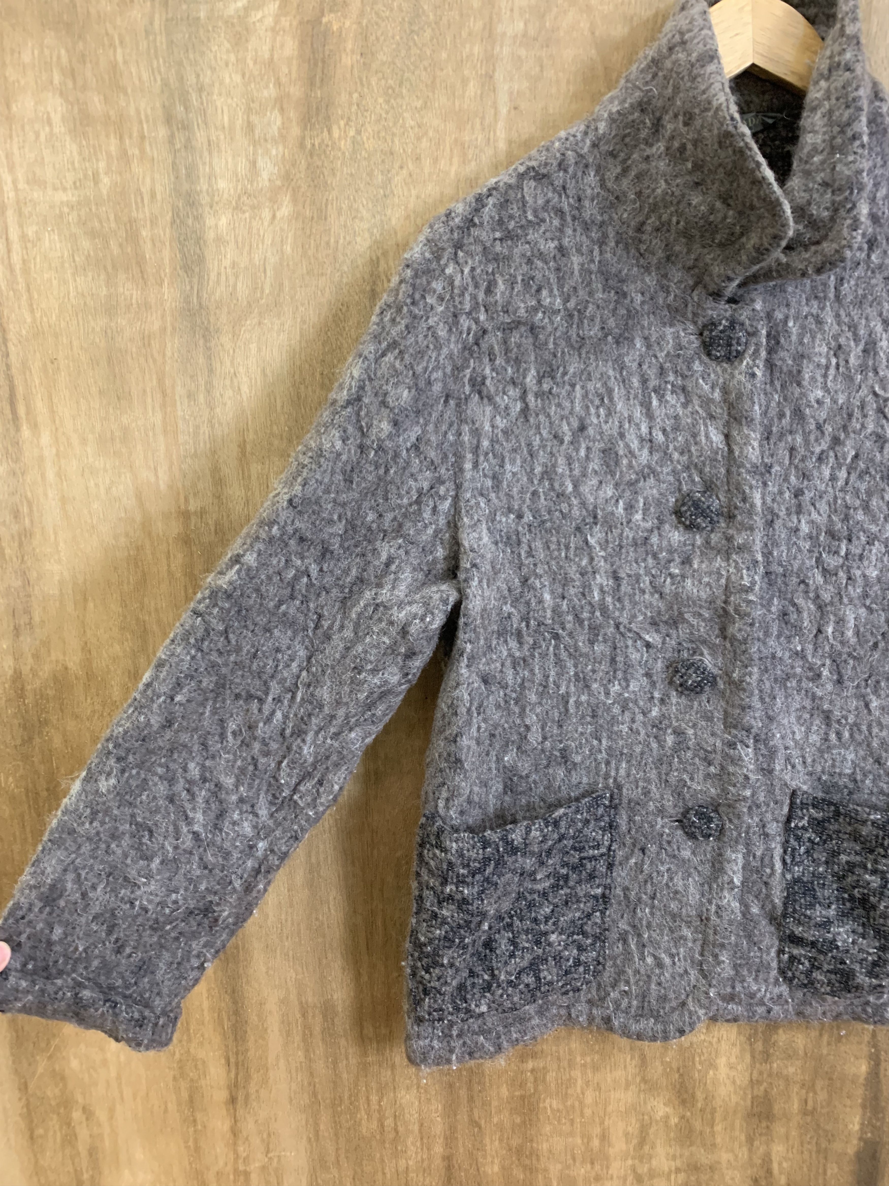 Japanese Brand Cardigan Mohair Style Vintage Grey Size S / US 4 / IT 40 - 5 Thumbnail