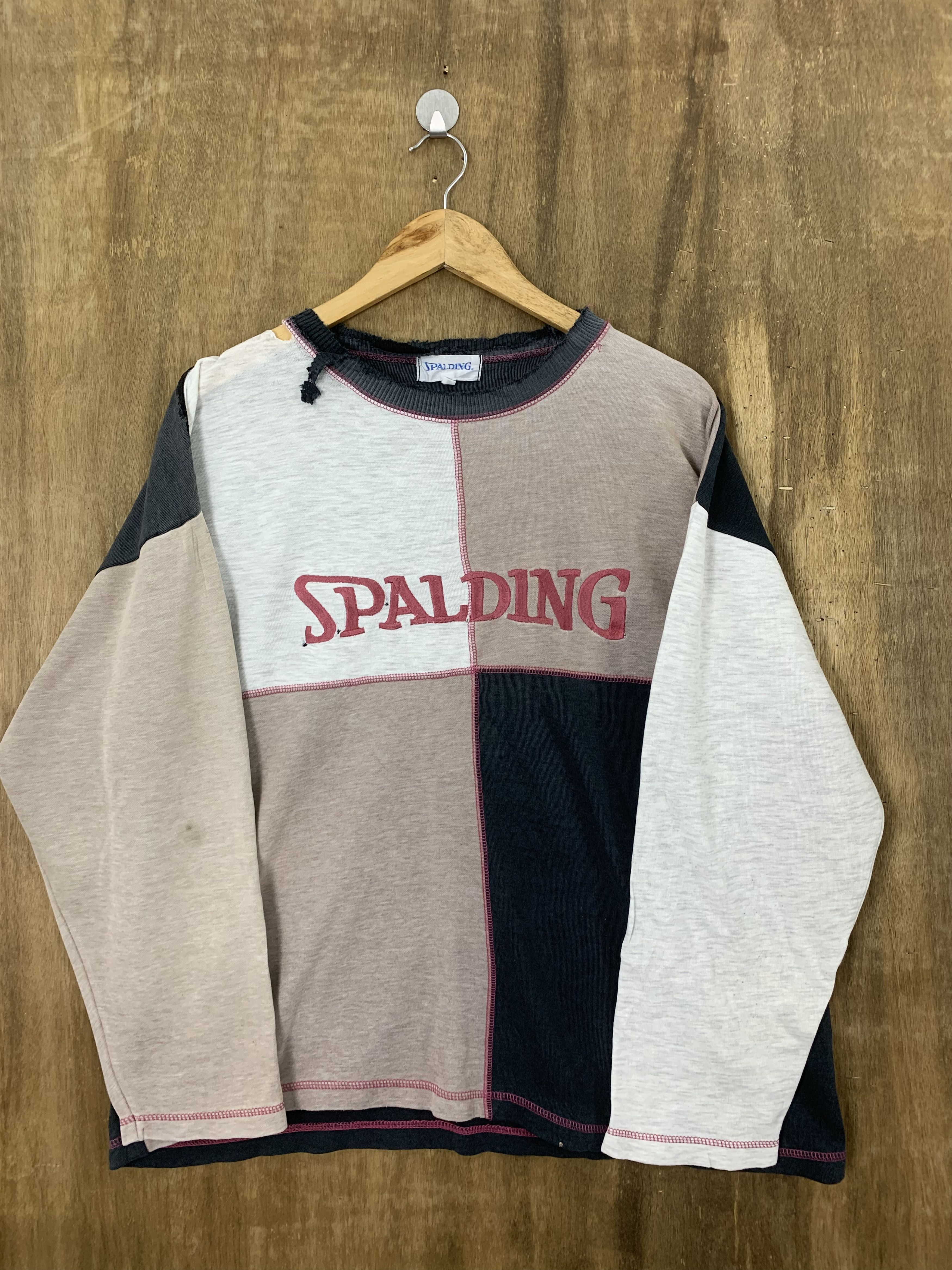 Spalding 💥VINTAGE💥Spalding Sweatshirts Colour Box Embrioded Rare Size US L / EU 52-54 / 3 - 2 Thumbnail