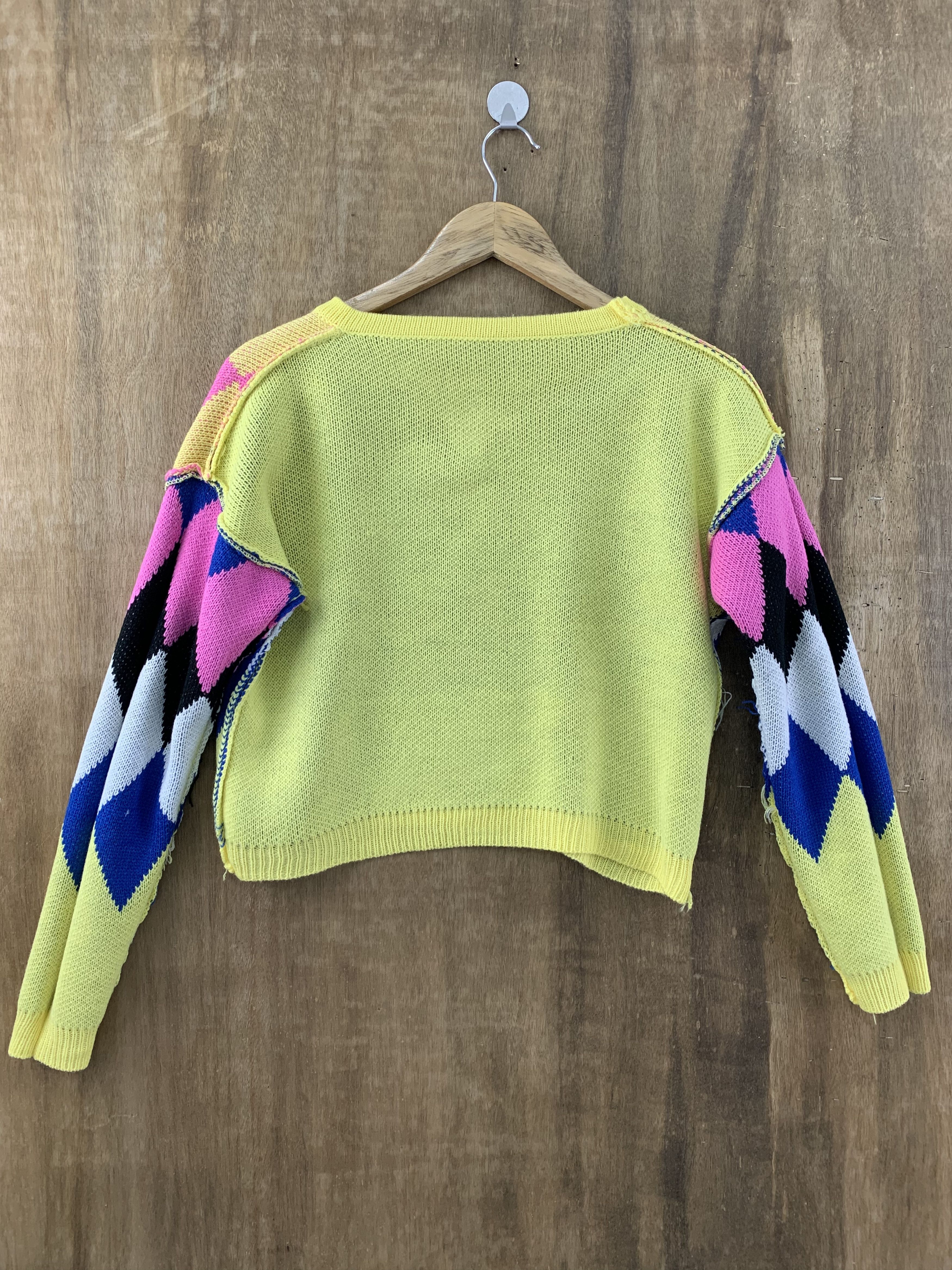 Japanese Brand CROP TOPS RAINBOW COLOUR DIAMOND STREETWEAR Size S / US 4 / IT 40 - 12 Thumbnail
