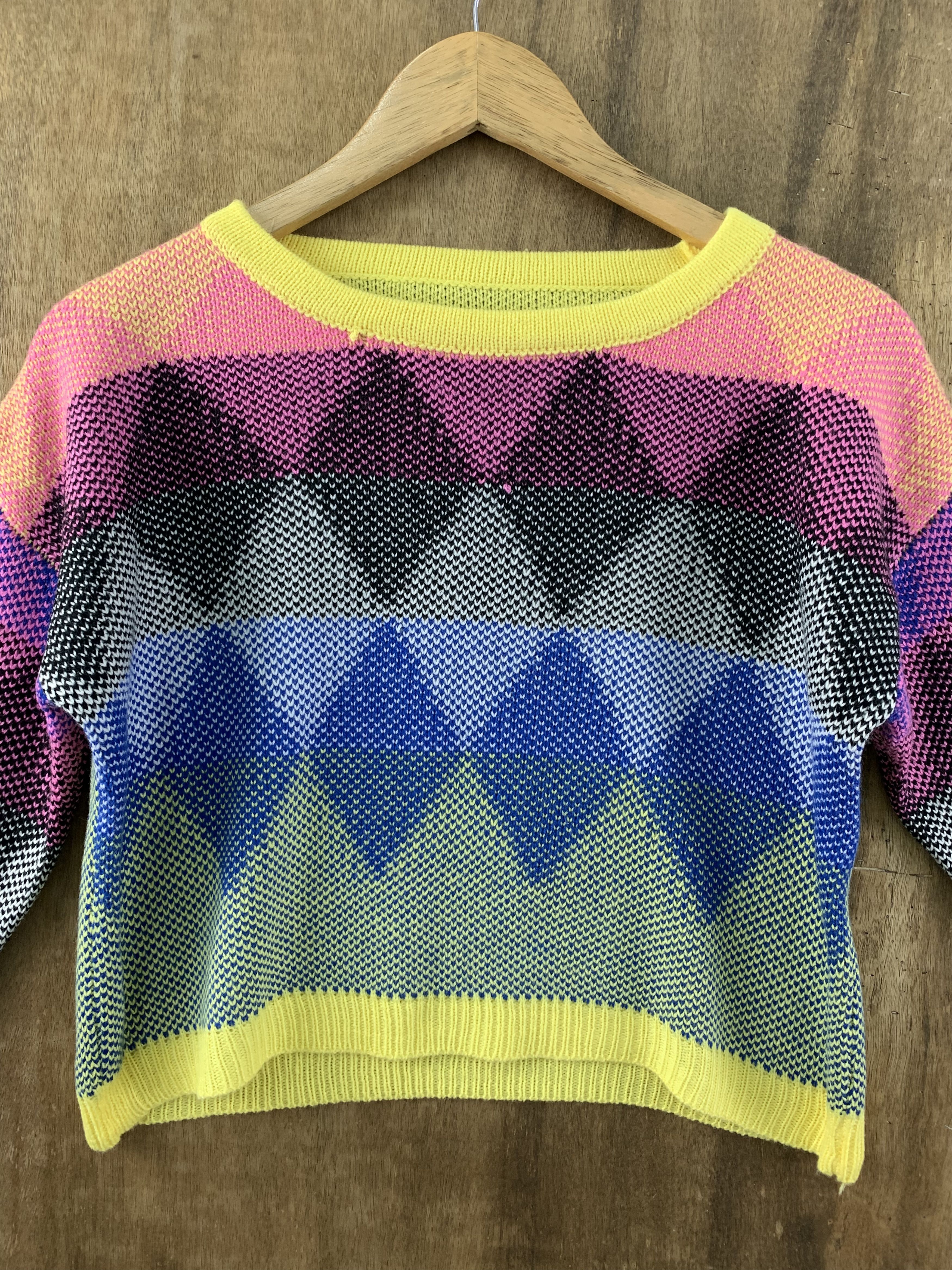 Japanese Brand CROP TOPS RAINBOW COLOUR DIAMOND STREETWEAR Size S / US 4 / IT 40 - 2 Thumbnail