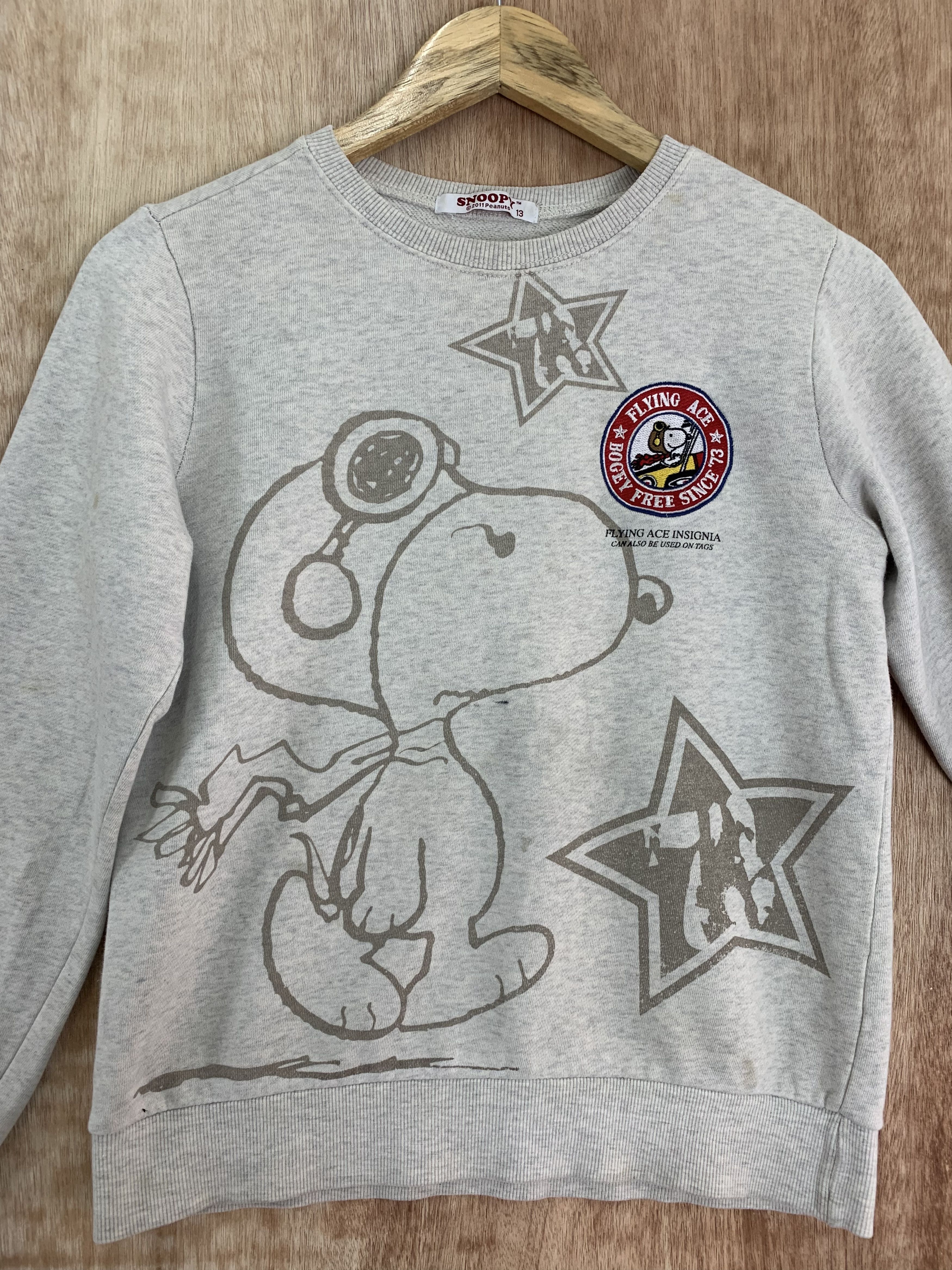 Cartoon Network Sweatshirts Peanuts Snoopy Big Logo Grey Japanese Branded Size US S / EU 44-46 / 1 - 2 Thumbnail