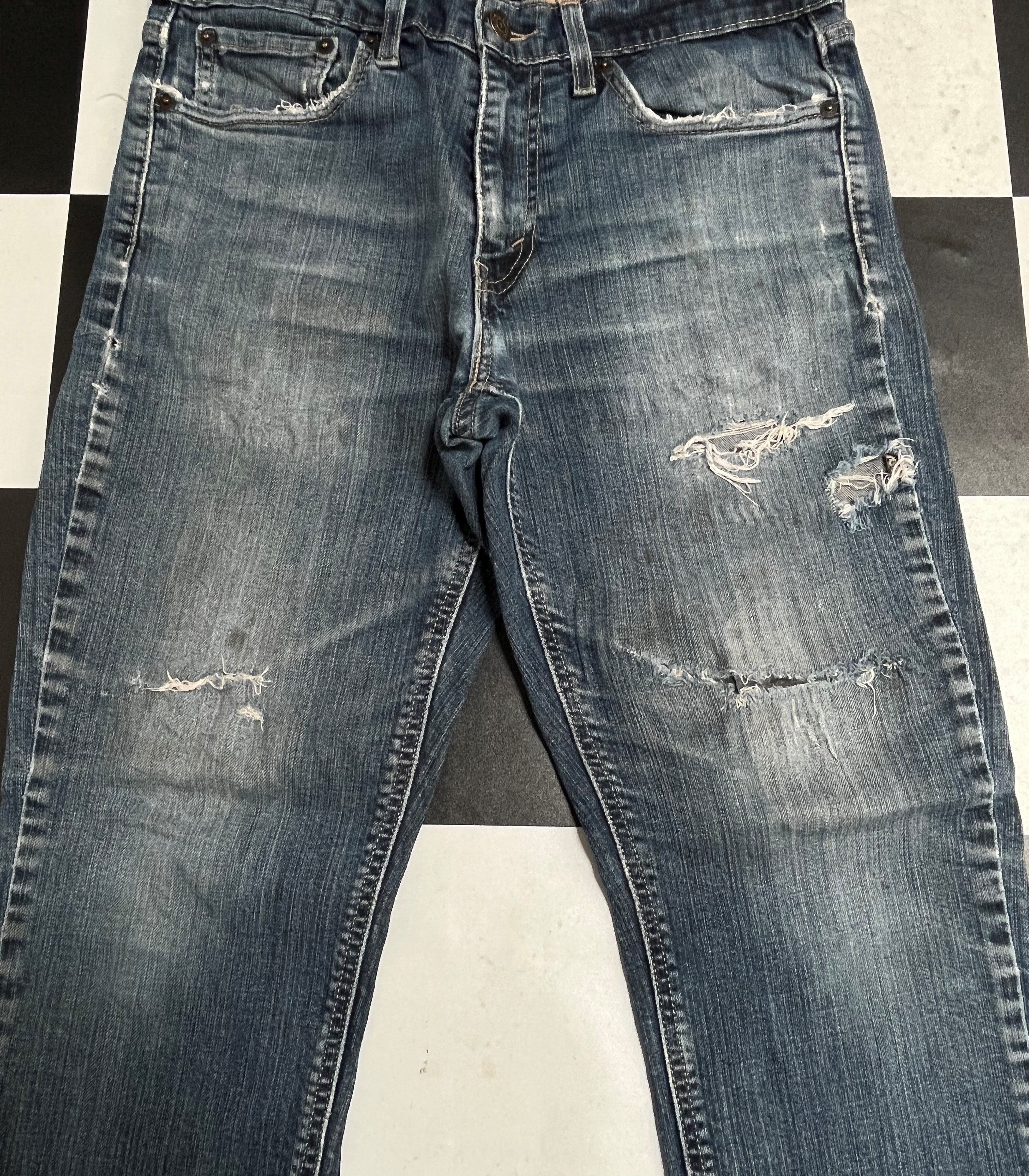 Levi's × Vintage Levis Distressed Denim Slim Jeans L156 Size US 32 / EU 48 - 3 Thumbnail