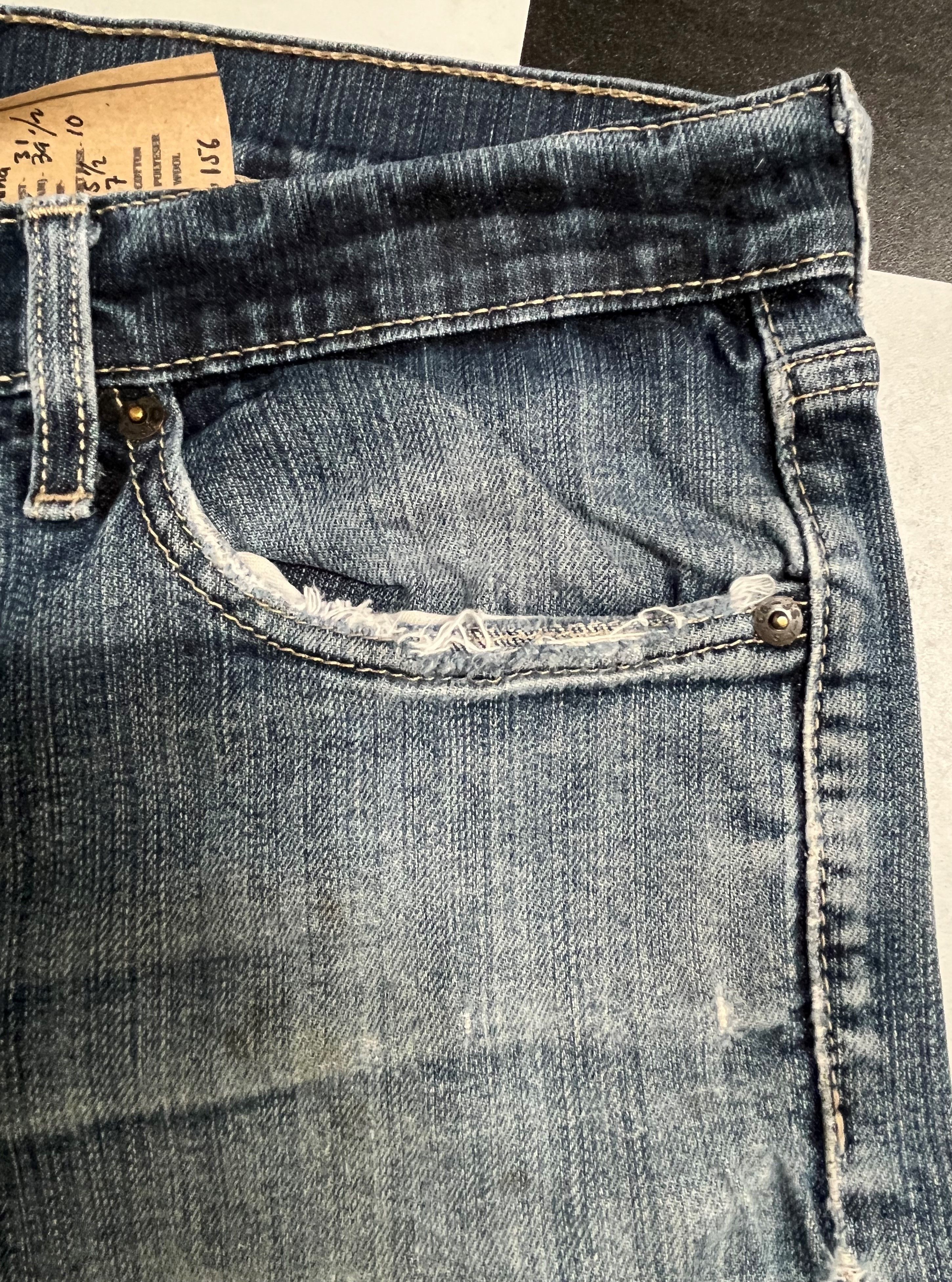 Levi's × Vintage Levis Distressed Denim Slim Jeans L156 Size US 32 / EU 48 - 6 Thumbnail