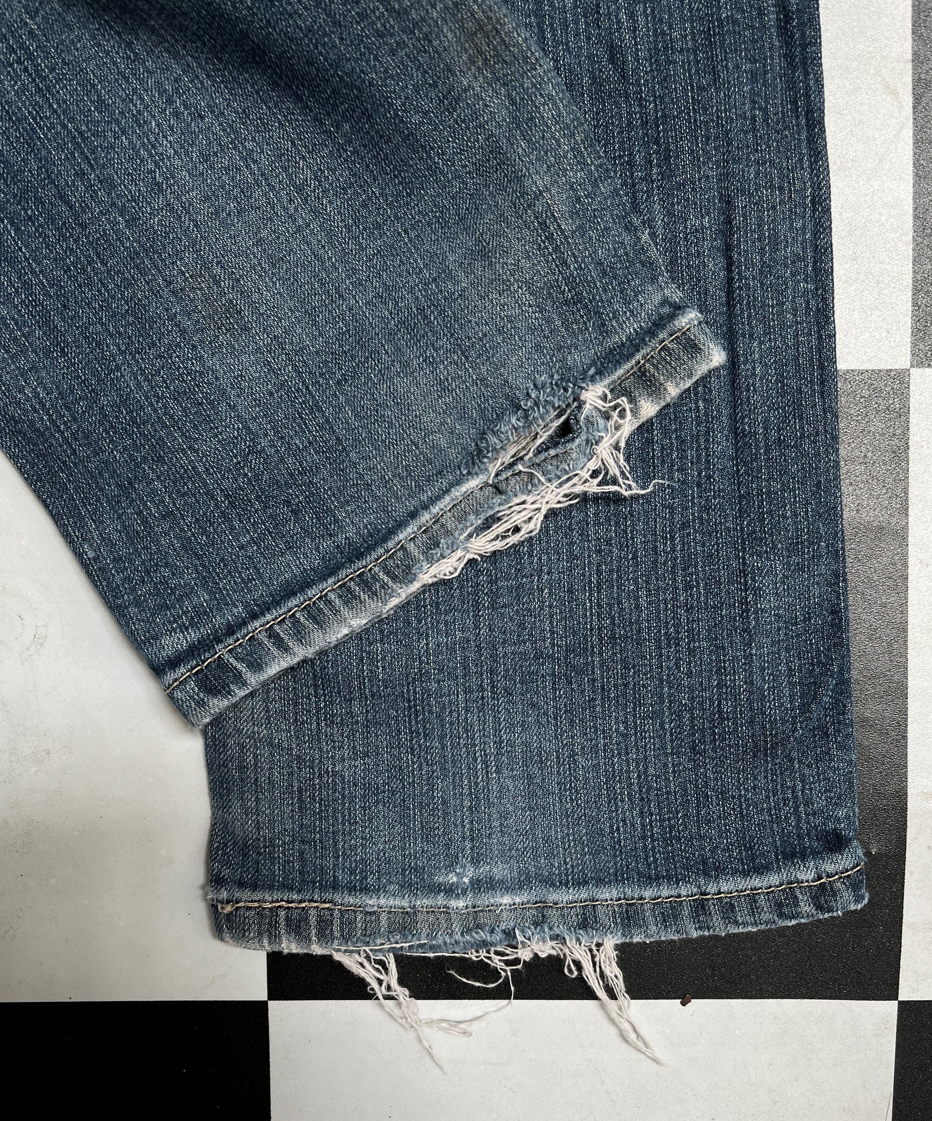 Levi's × Vintage Levis Distressed Denim Slim Jeans L156 Size US 32 / EU 48 - 9 Thumbnail