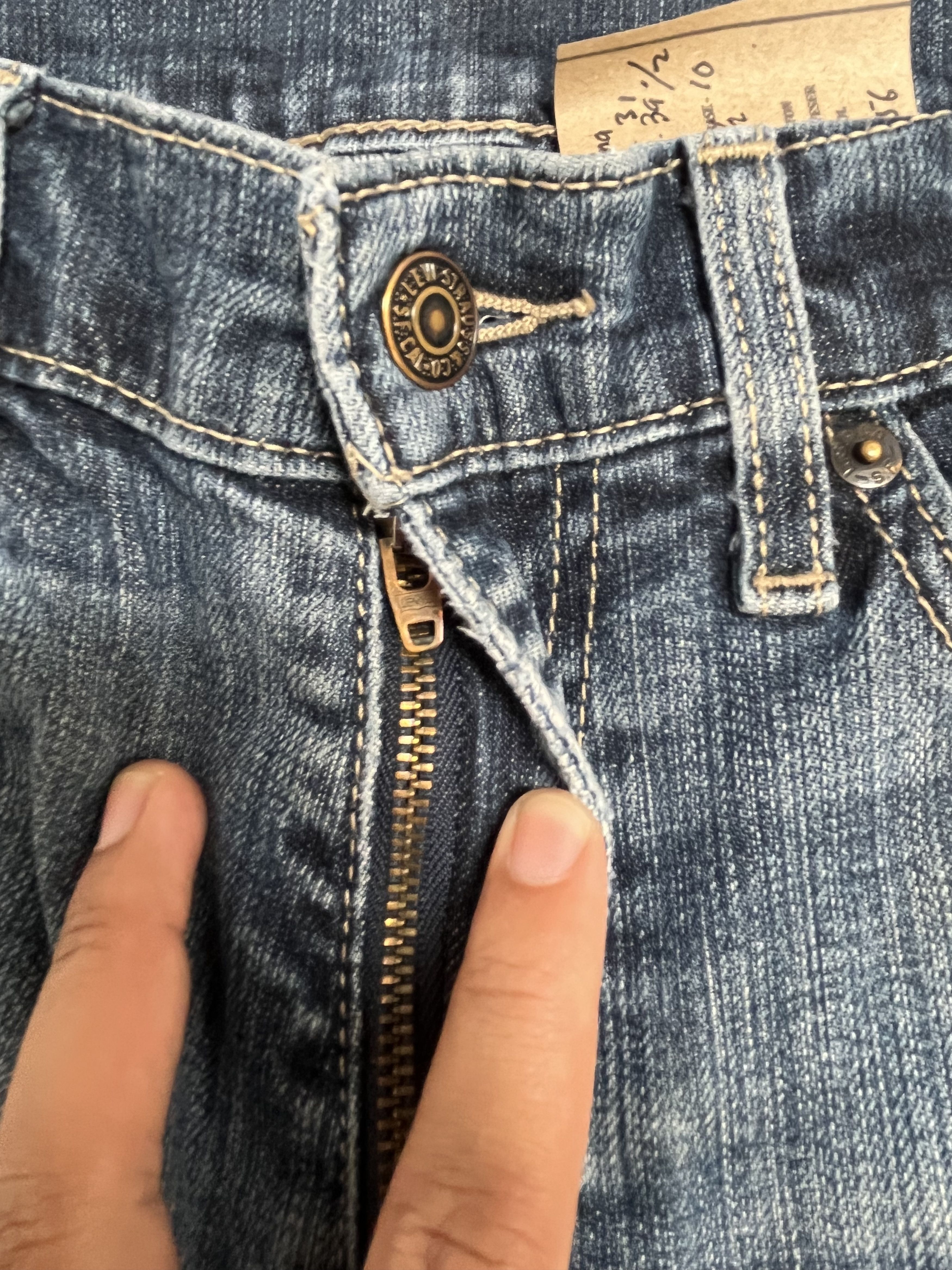 Levi's × Vintage Levis Distressed Denim Slim Jeans L156 Size US 32 / EU 48 - 4 Thumbnail