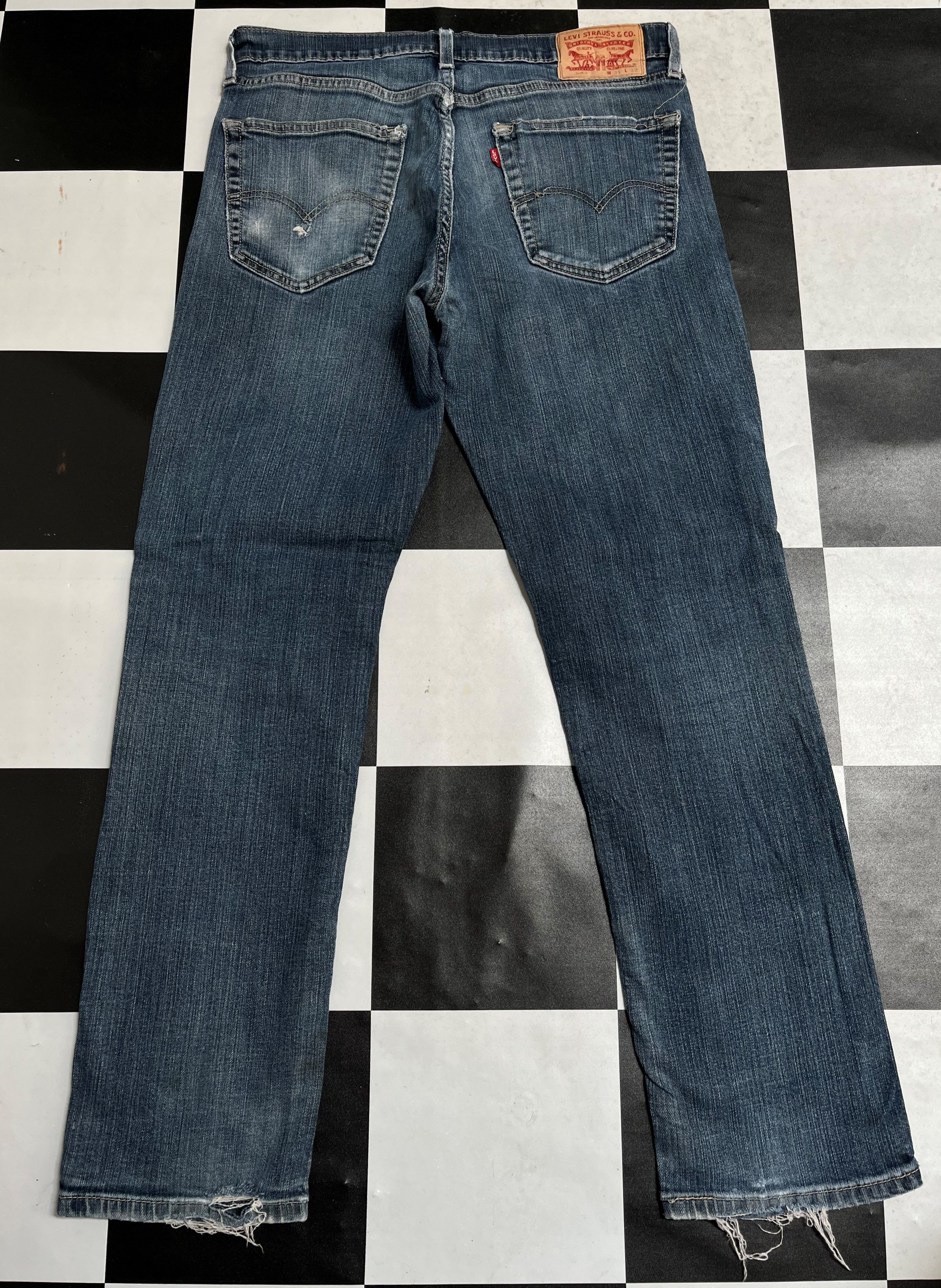 Levi's × Vintage Levis Distressed Denim Slim Jeans L156 Size US 32 / EU 48 - 2 Thumbnail