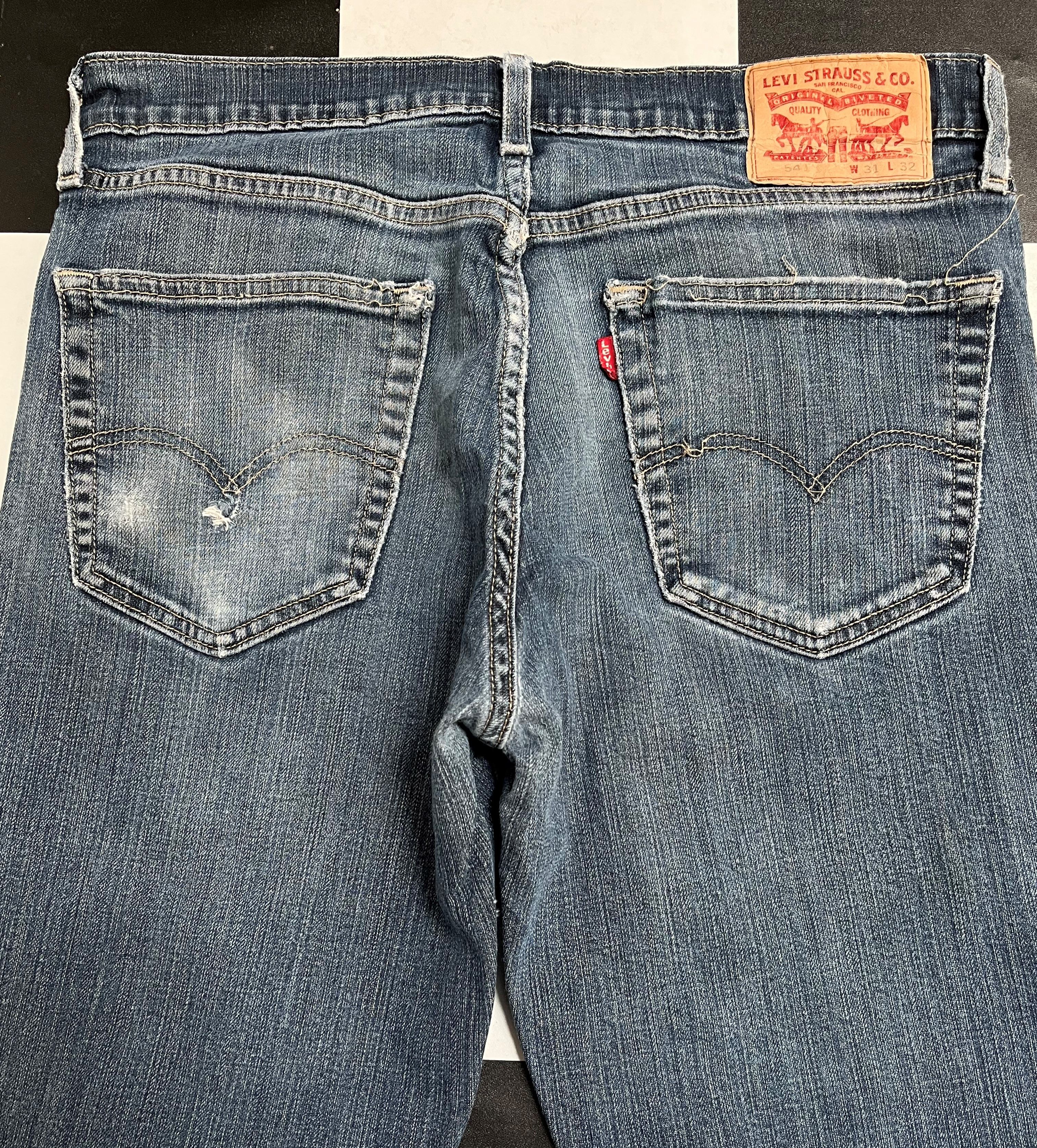 Levi's × Vintage Levis Distressed Denim Slim Jeans L156 Size US 32 / EU 48 - 10 Thumbnail