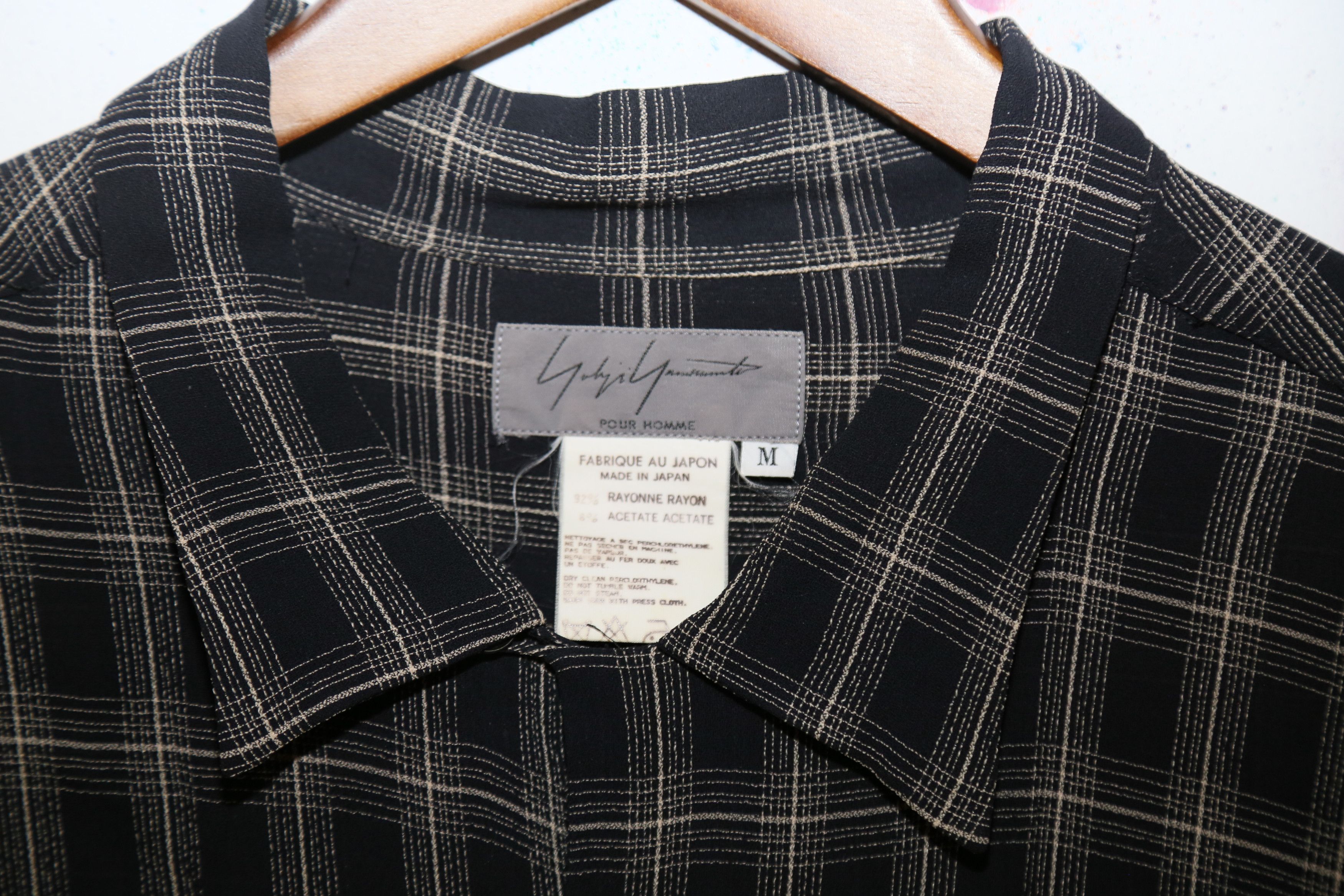 Yohji Yamamoto FW'96 Oversized Grid Shirt Size US M / EU 48-50 / 2 - 3 Thumbnail