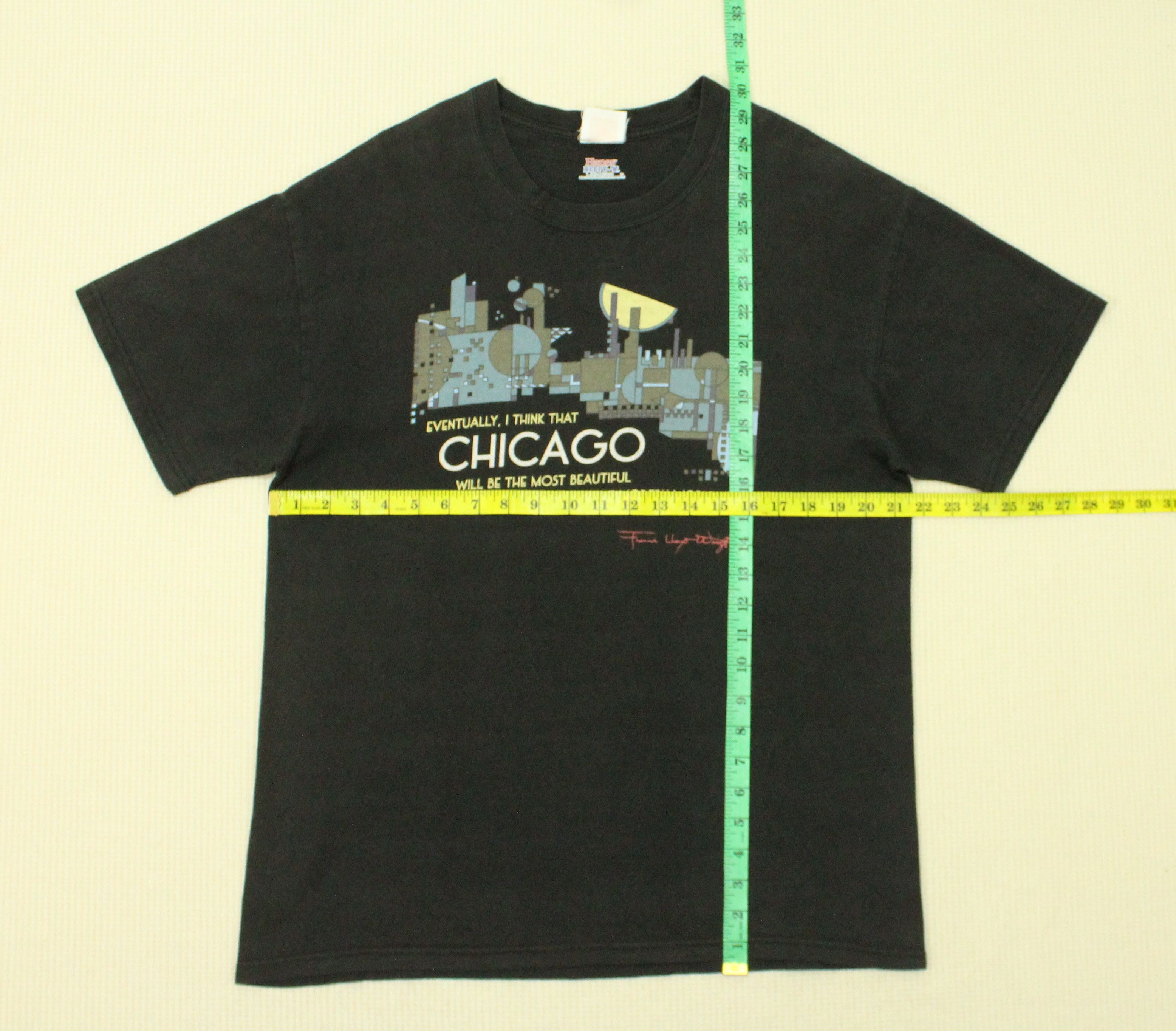 Vintage Frank Lloyd Wright T Shirt Chicago Geometrical Design Size US L / EU 52-54 / 3 - 11 Thumbnail