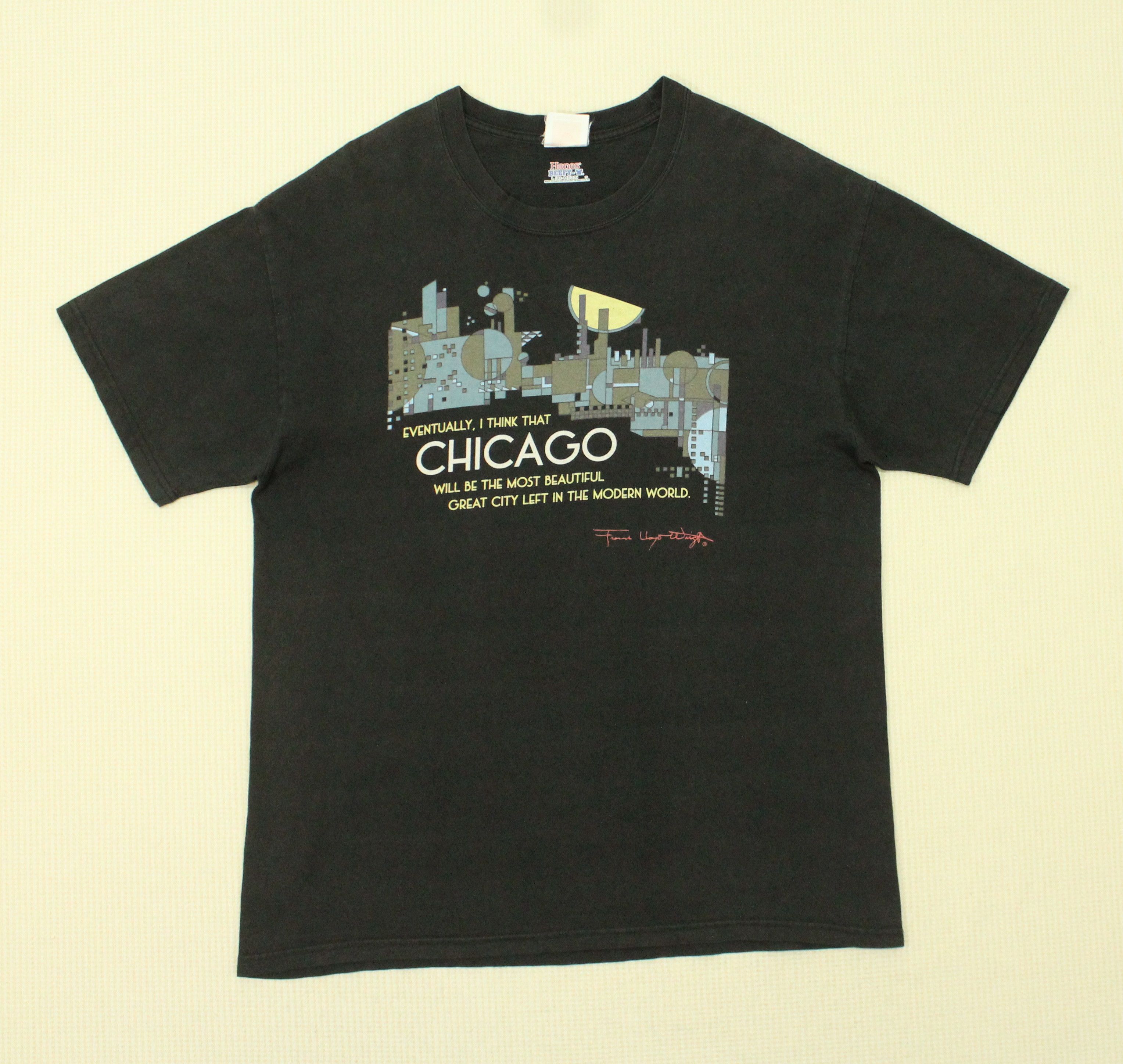 Vintage Frank Lloyd Wright T Shirt Chicago Geometrical Design Size US L / EU 52-54 / 3 - 4 Thumbnail