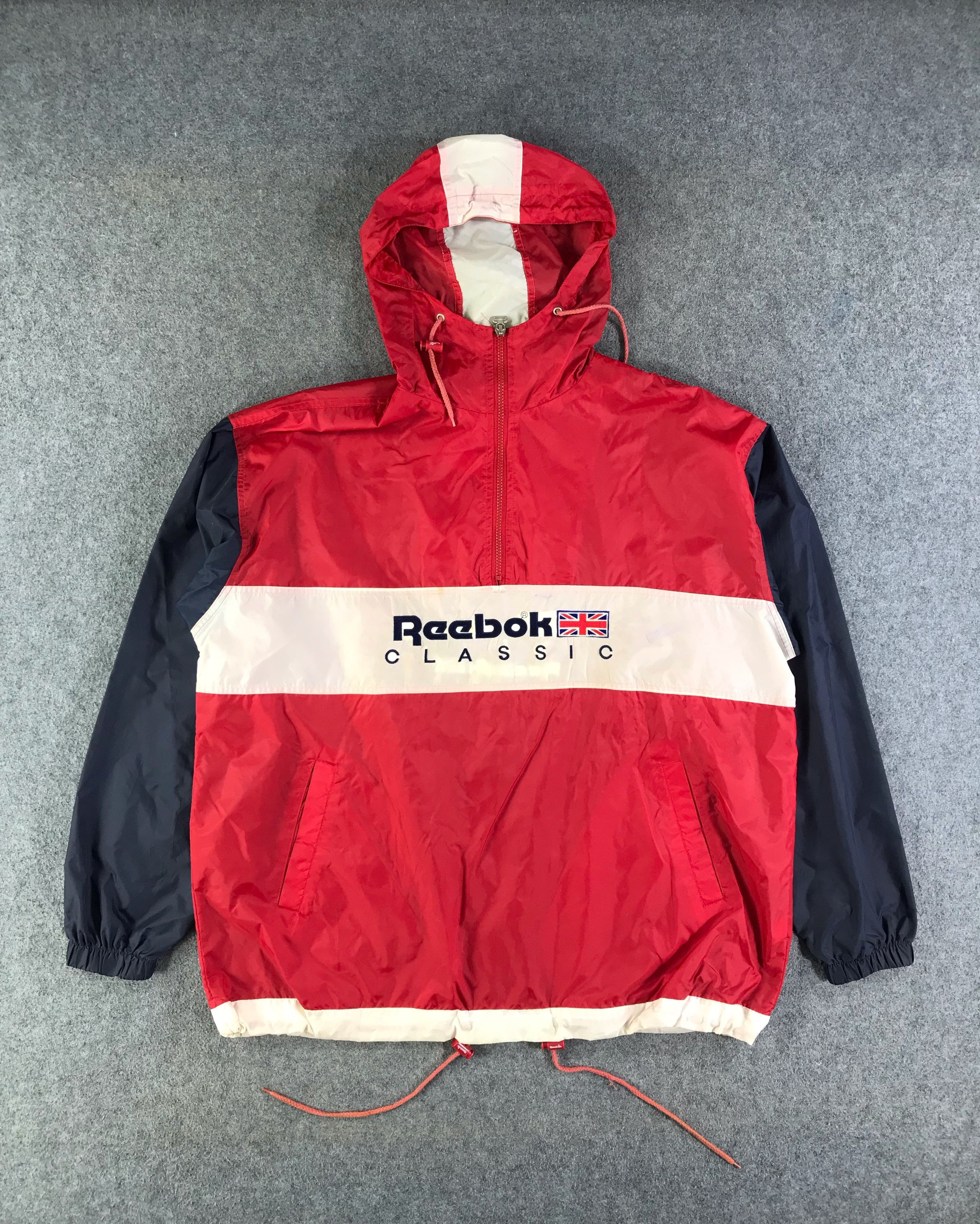Vintage Reebok Hooded Windbreaker Jacket-JC215