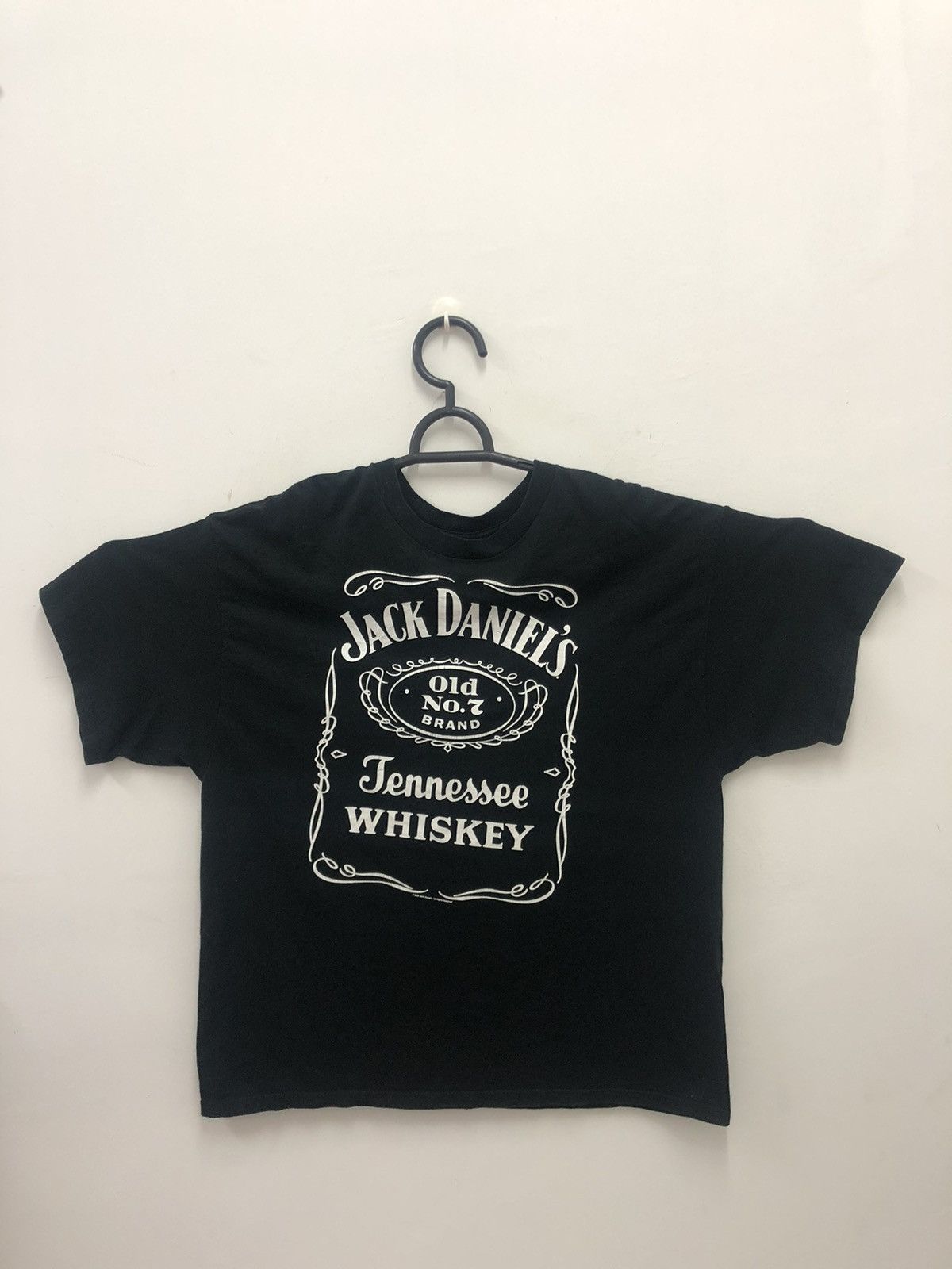 image of Jack Daniels 2002 Old No7 Brand Tennessee Whiskey Tee in Black, Men's (Size 2XL)