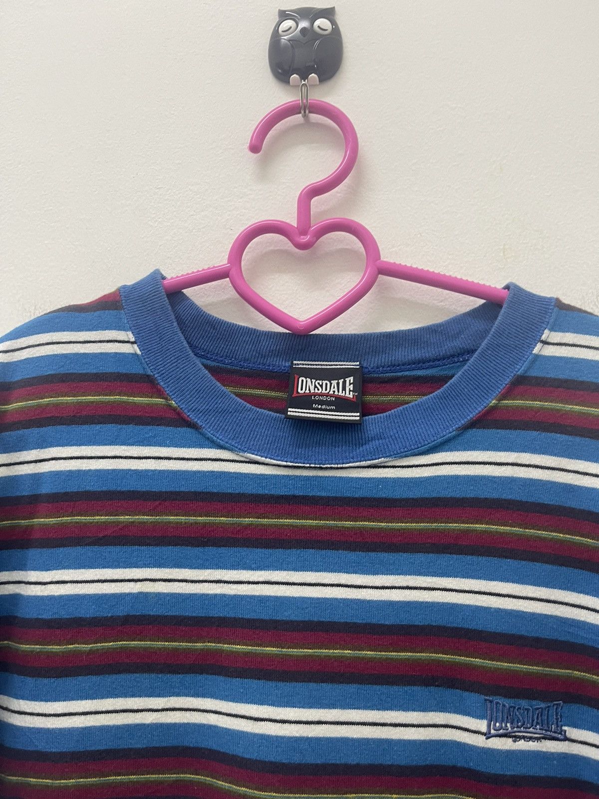 Lonsdale Rare 90s Vintage LONSDALE Striped Single Stitch Tee Size US M / EU 48-50 / 2 - 2 Thumbnail