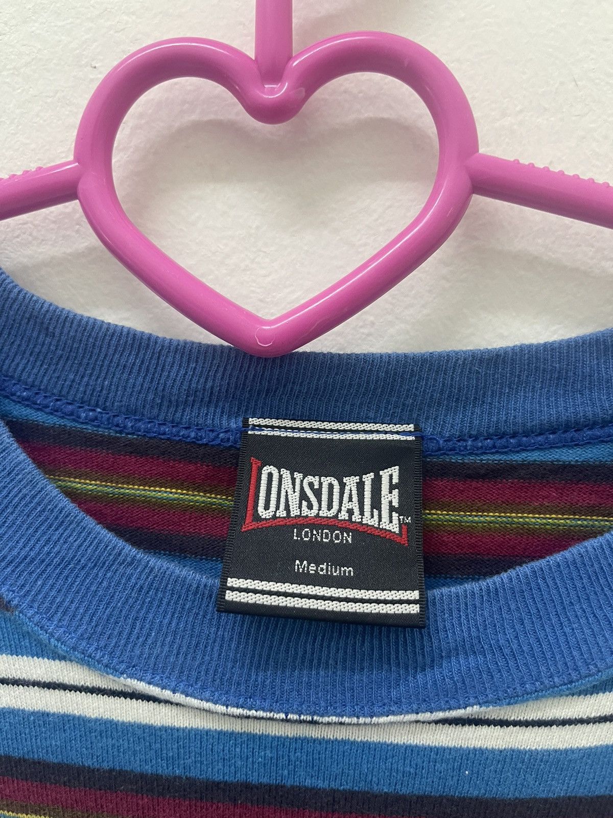 Lonsdale Rare 90s Vintage LONSDALE Striped Single Stitch Tee Size US M / EU 48-50 / 2 - 4 Thumbnail