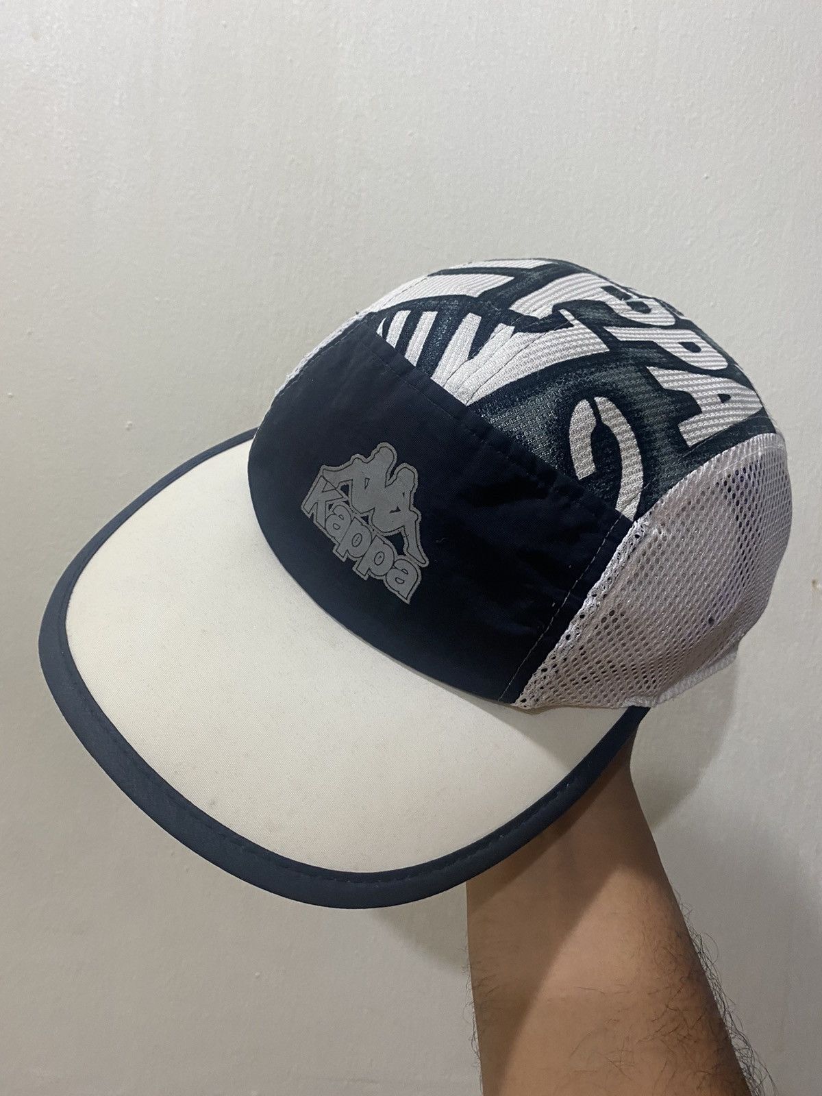 image of 90's Kappa 5 Panel Trail Hat in White, Men's