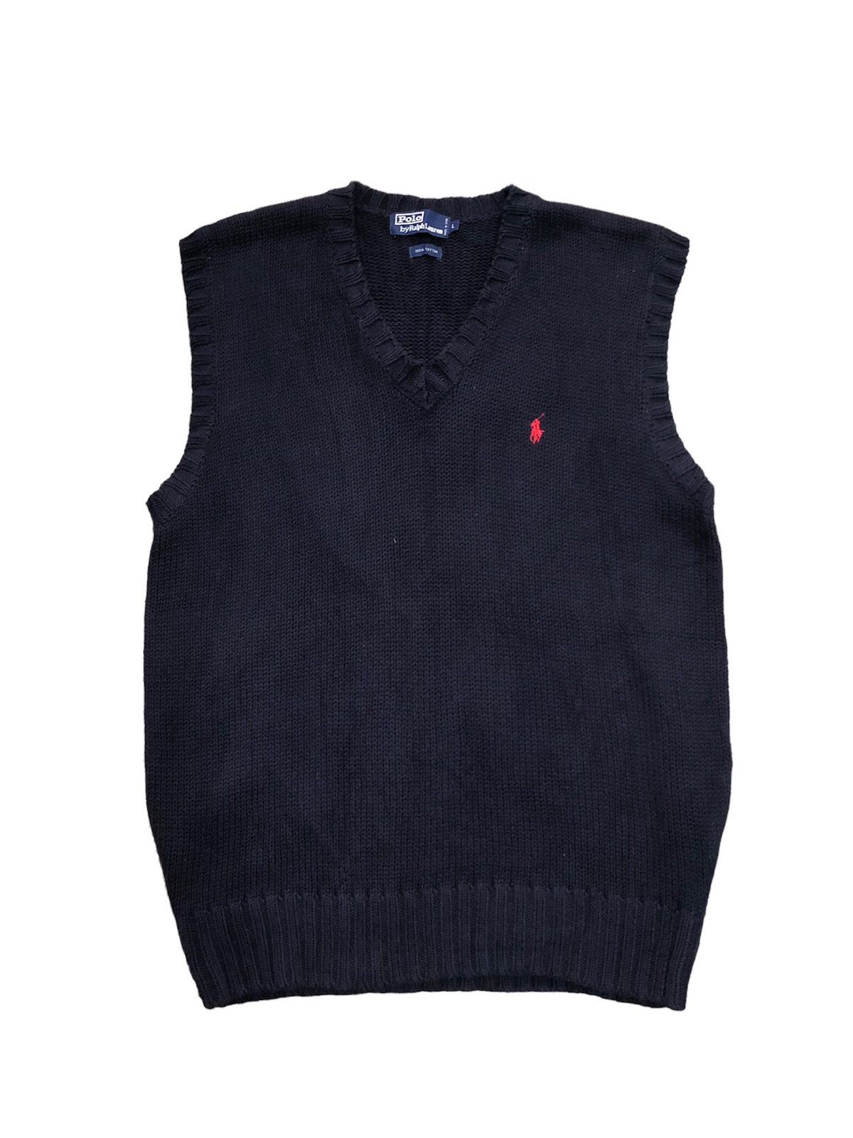 Polo Ralph Lauren Vintage Polo Ralph Lauren Small Pony Knit Vest Size US L / EU 52-54 / 3 - 1 Thumbnail