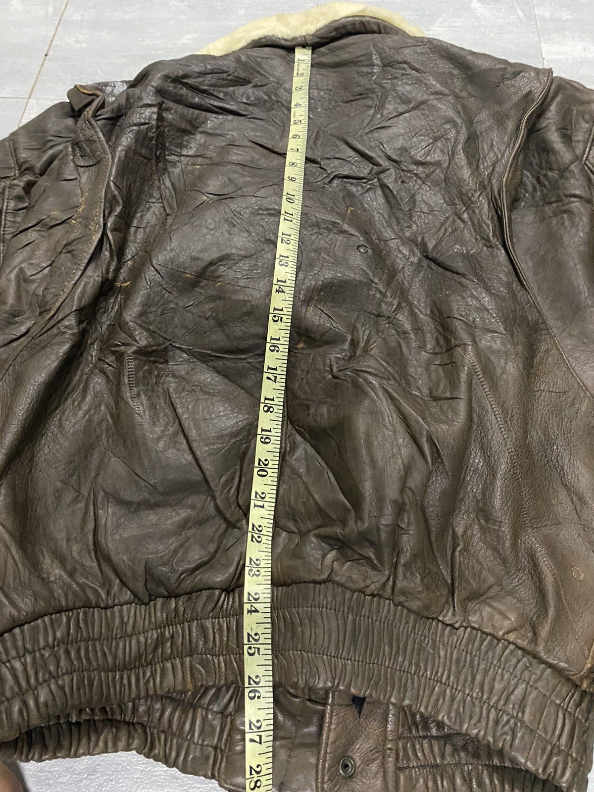 Vintage 🔥Vintage🔥 90’s A-2 Bomber Leather Jacket Size US L / EU 52-54 / 3 - 15 Thumbnail