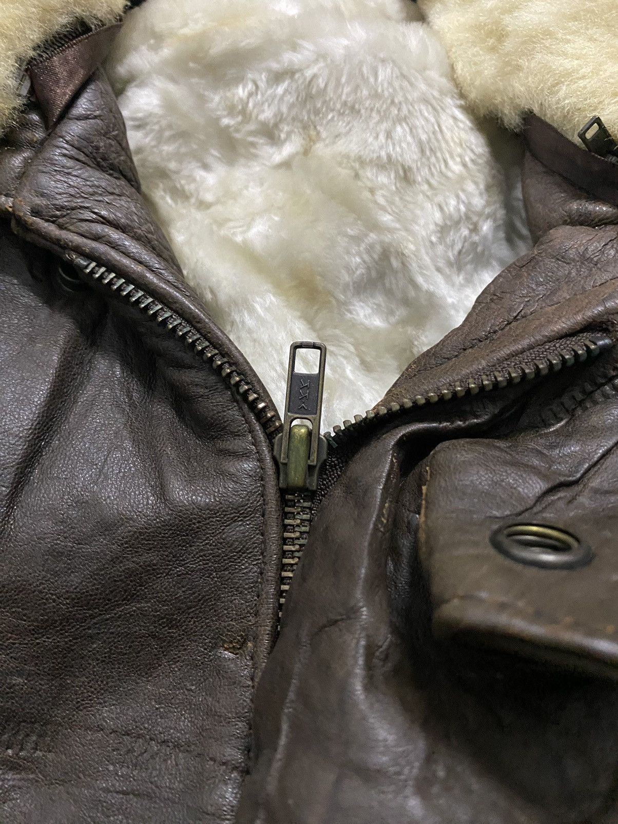 Vintage 🔥Vintage🔥 90’s A-2 Bomber Leather Jacket Size US L / EU 52-54 / 3 - 9 Thumbnail