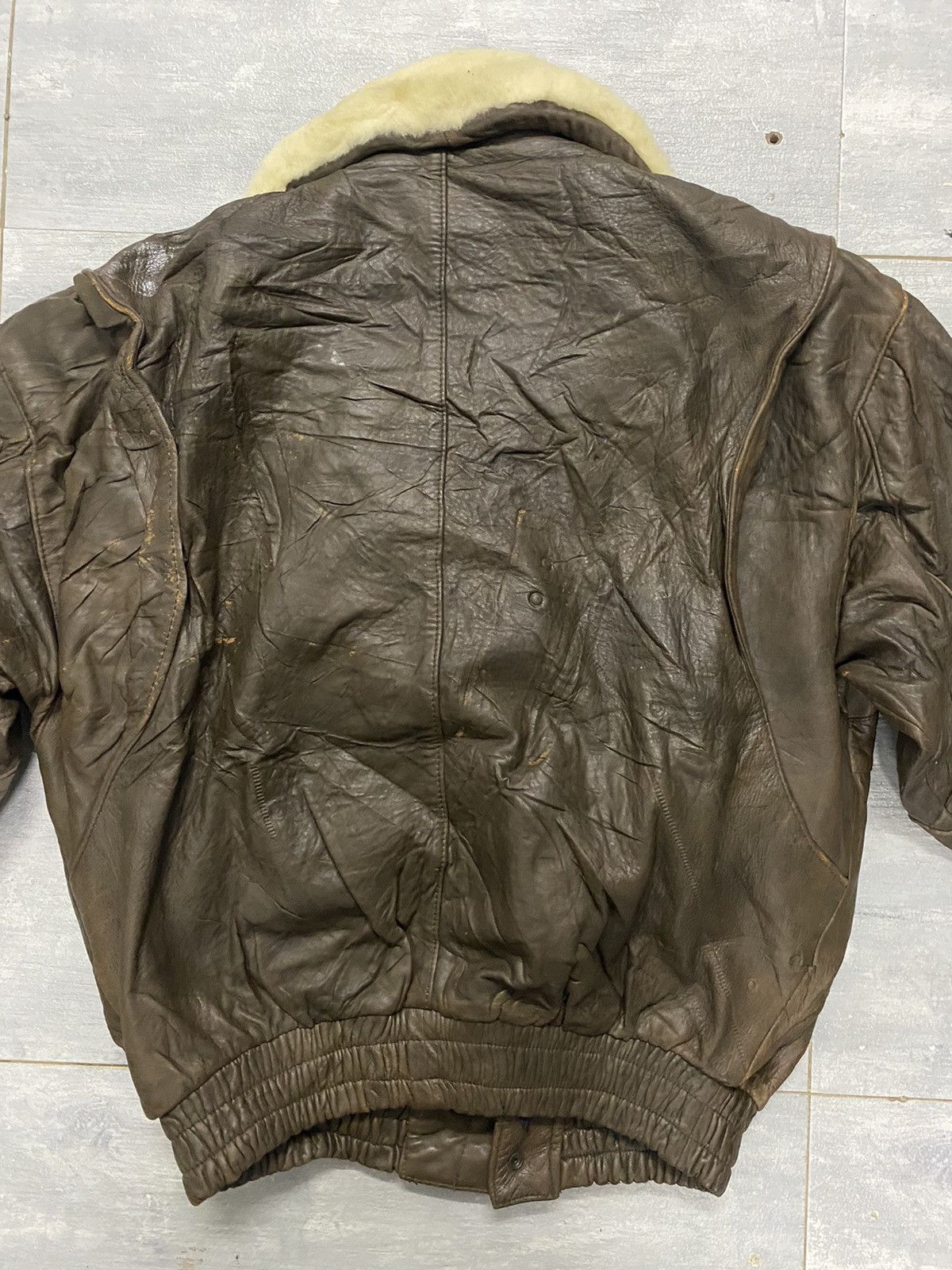 Vintage 🔥Vintage🔥 90’s A-2 Bomber Leather Jacket Size US L / EU 52-54 / 3 - 12 Thumbnail