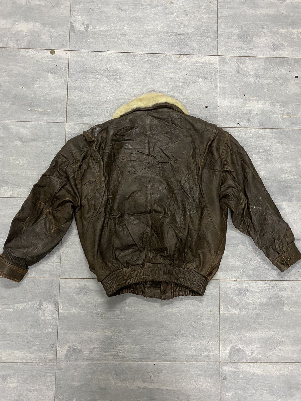 Vintage 🔥Vintage🔥 90’s A-2 Bomber Leather Jacket Size US L / EU 52-54 / 3 - 11 Thumbnail