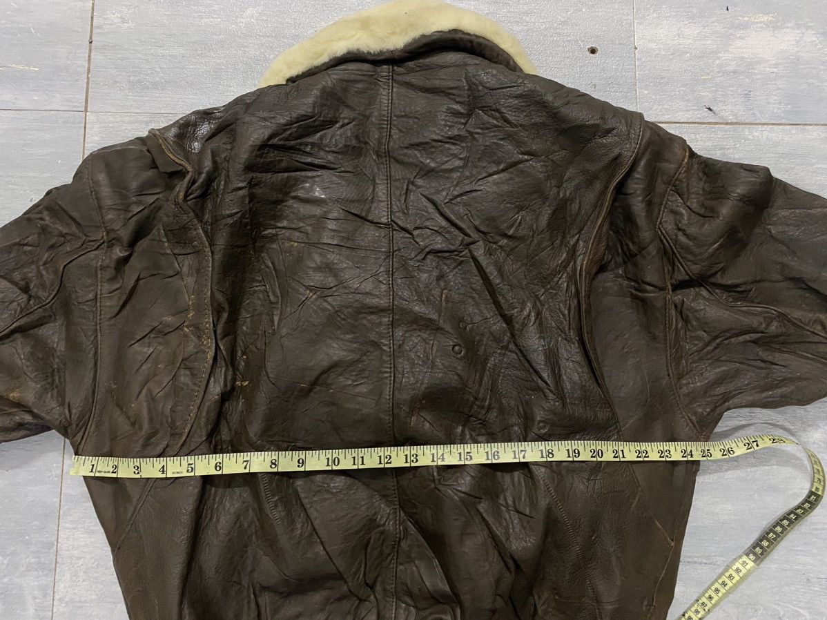 Vintage 🔥Vintage🔥 90’s A-2 Bomber Leather Jacket Size US L / EU 52-54 / 3 - 16 Thumbnail