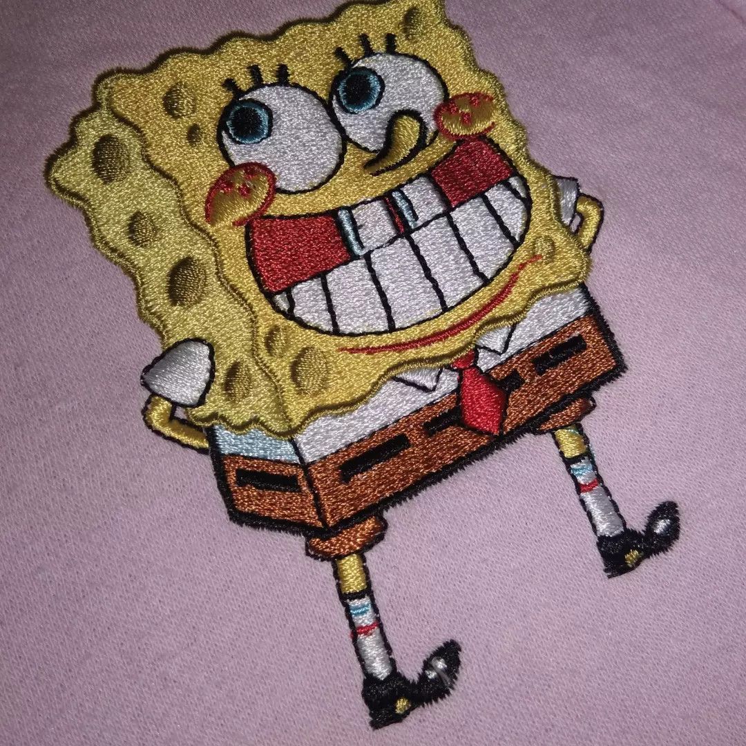 Nickelodeon 🍍Spongebob Squarepants hoodie Embroidered Size US L / EU 52-54 / 3 - 3 Thumbnail