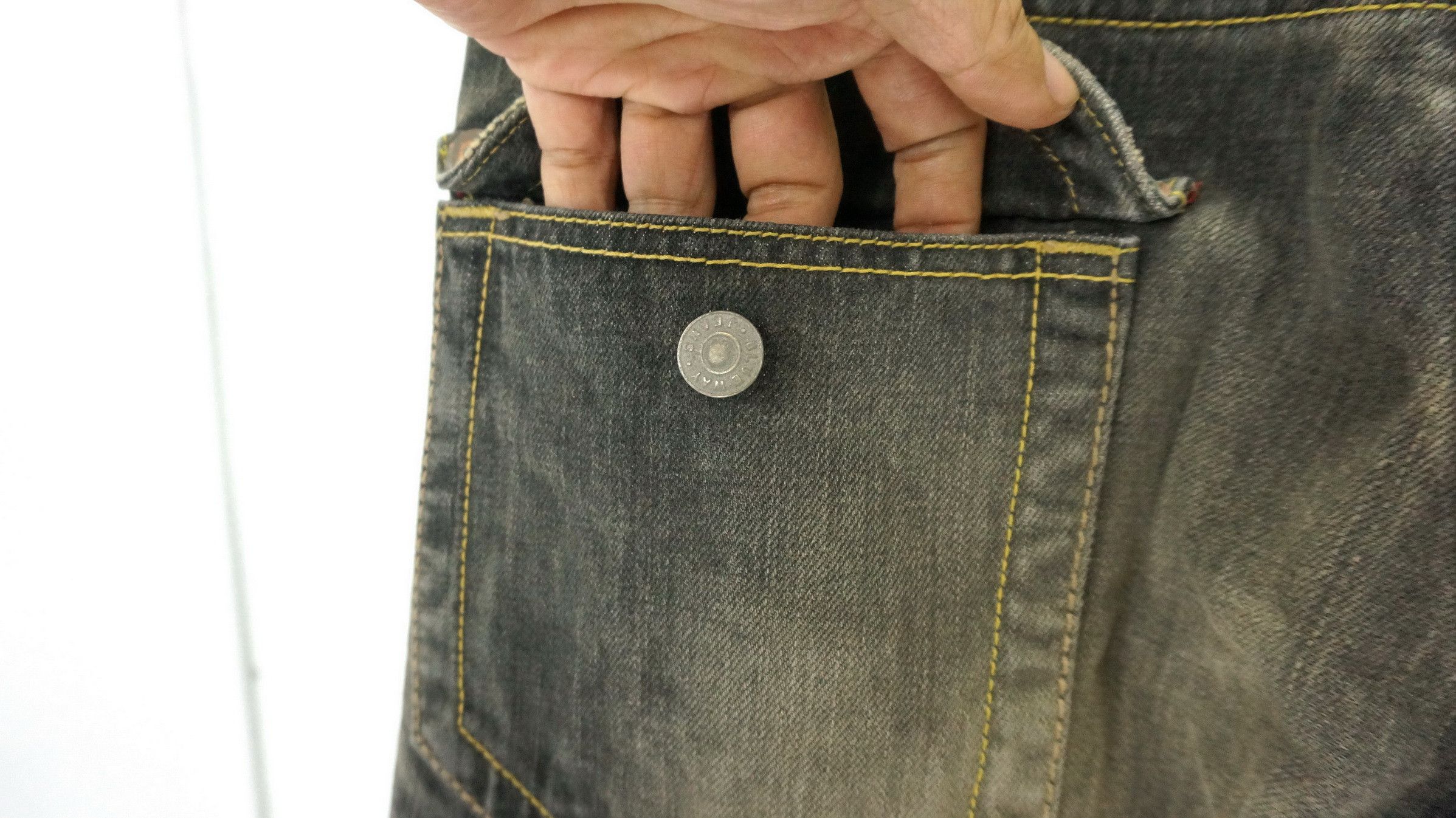 Japanese Brand 🔥 Vintage BLUEWAY Made In Nippon Distressed Jeans Size US 32 / EU 48 - 10 Thumbnail