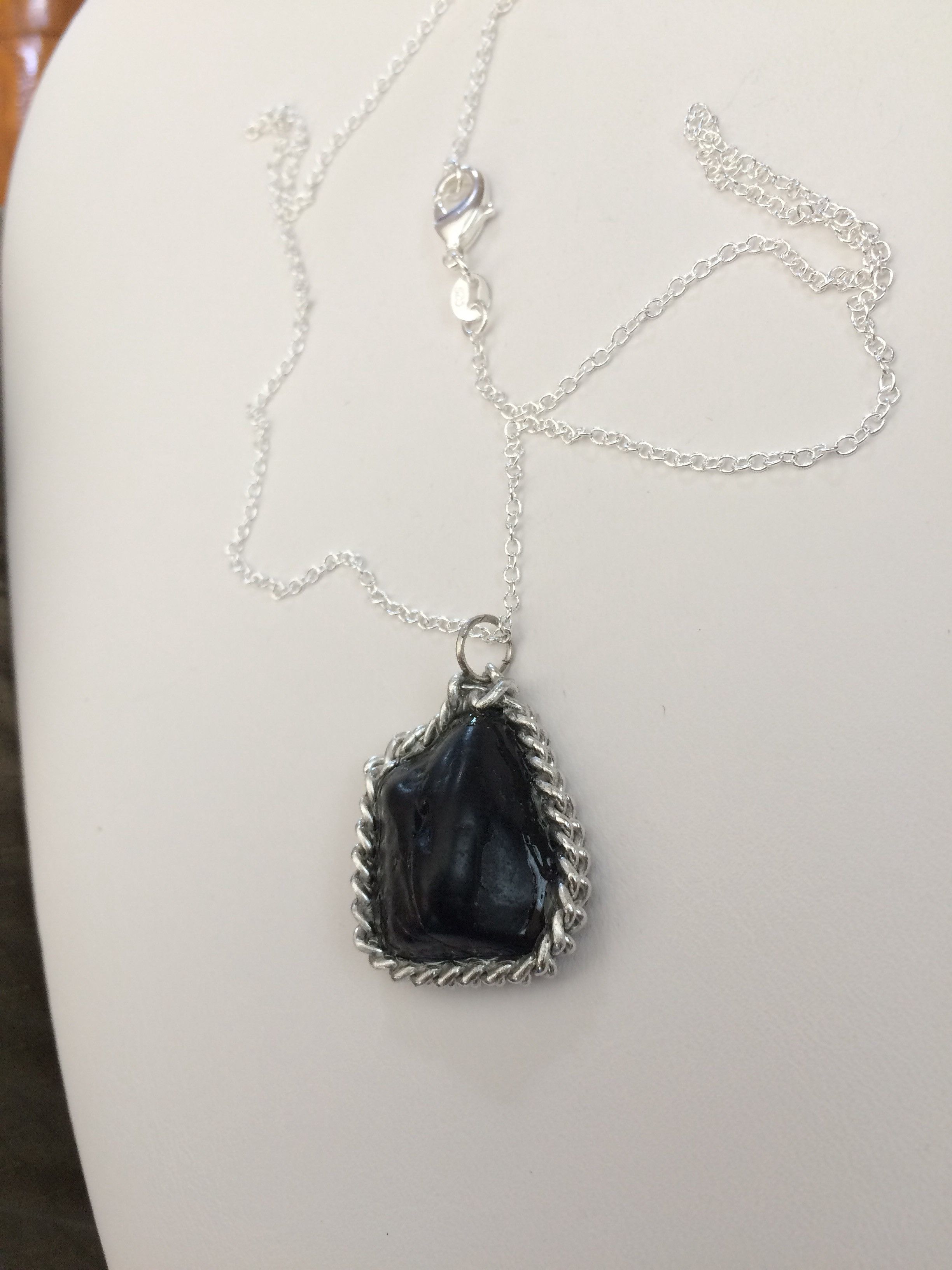 Handmade Black Rock Chain Necklace Size ONE SIZE - 2 Thumbnail