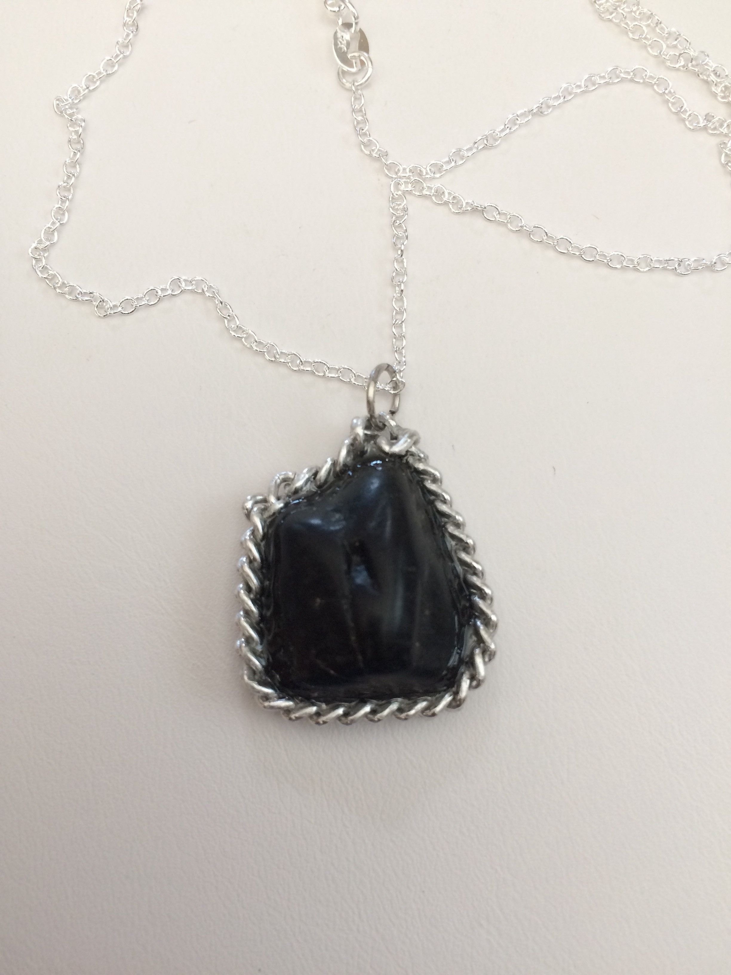 Handmade Black Rock Chain Necklace Size ONE SIZE - 3 Thumbnail