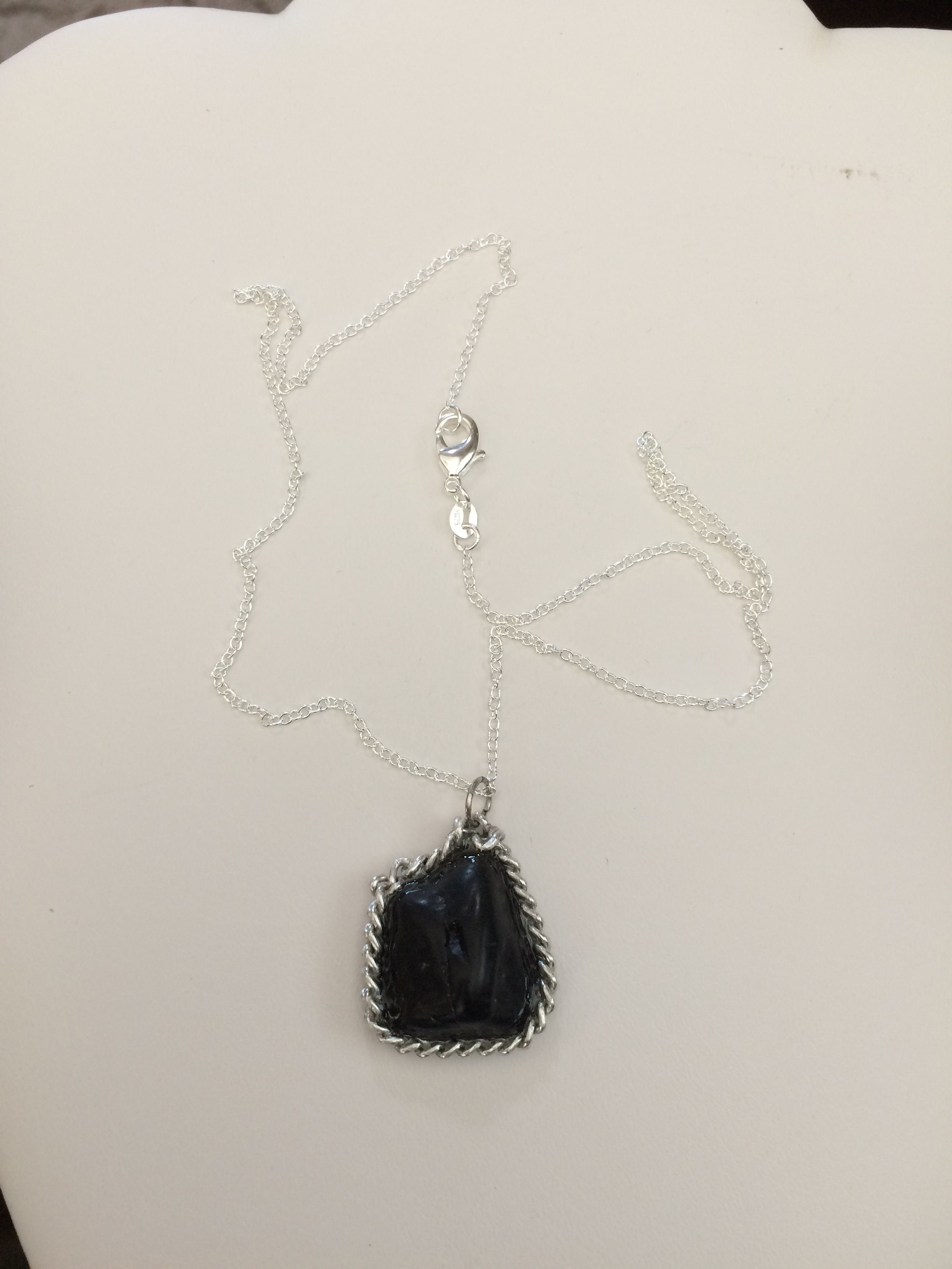 Handmade Black Rock Chain Necklace Size ONE SIZE - 1 Thumbnail