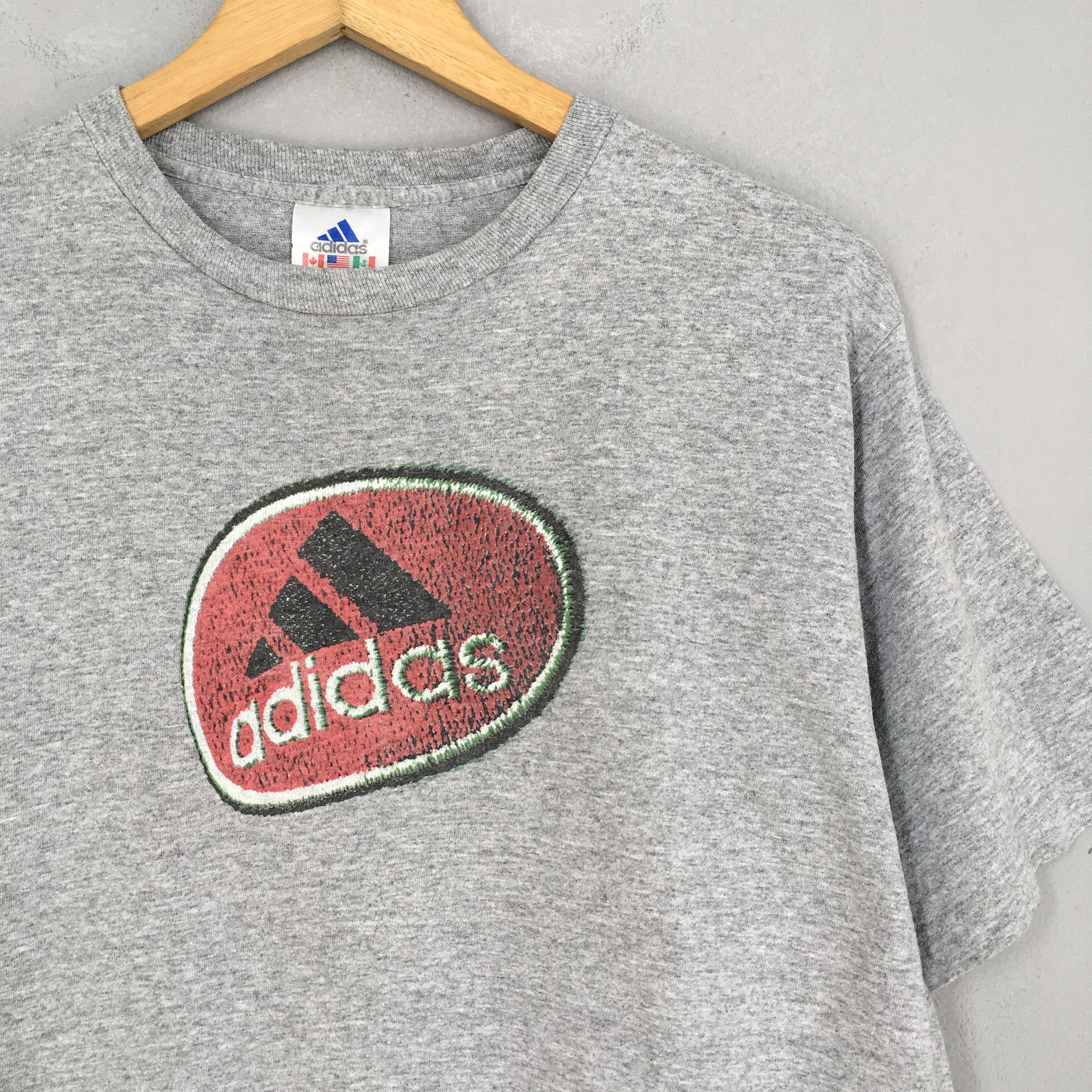 Adidas Vintage 90's Adidas Equipment Gray T shirt XLarge Size US XL / EU 56 / 4 - 2 Thumbnail