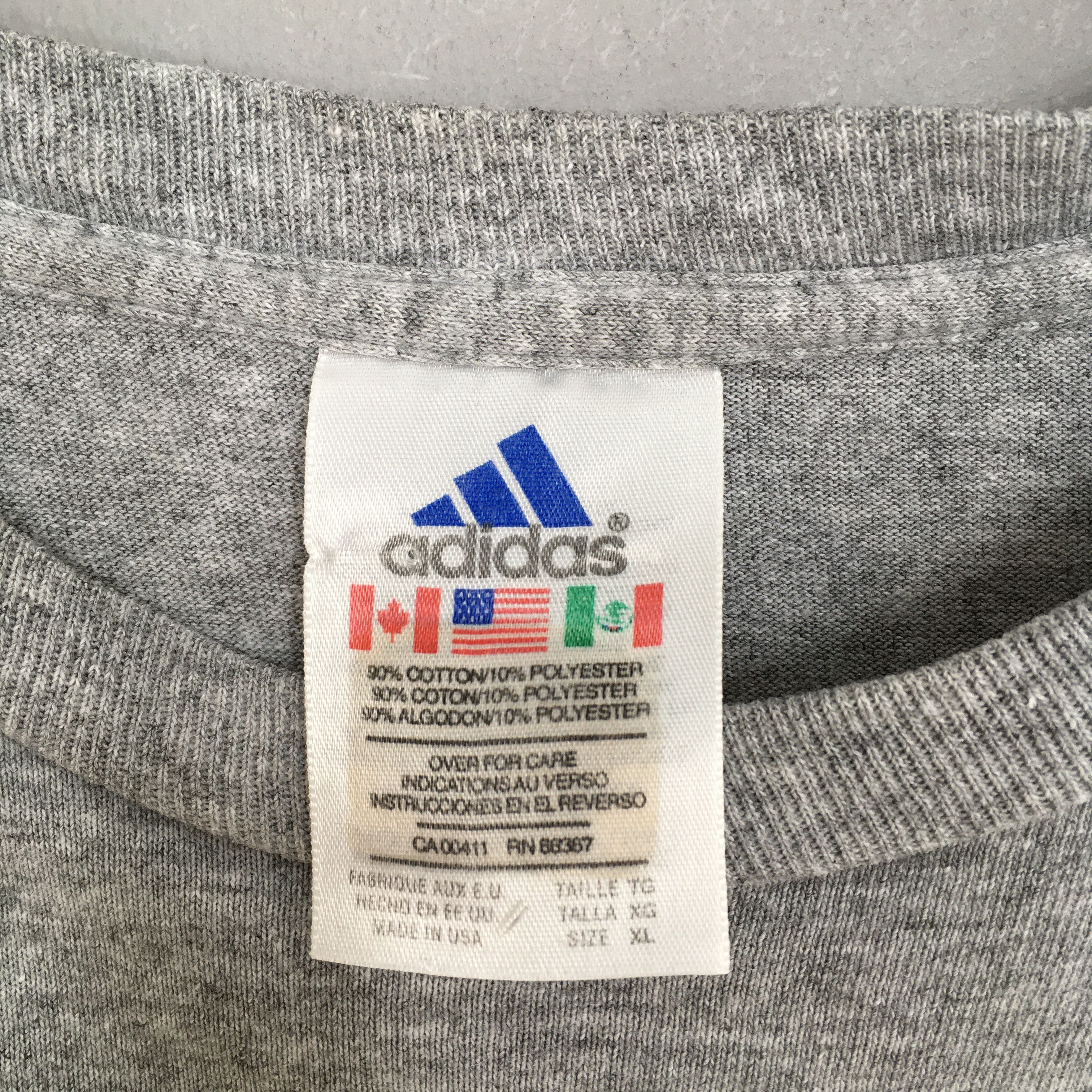 Adidas Vintage 90's Adidas Equipment Gray T shirt XLarge Size US XL / EU 56 / 4 - 4 Thumbnail