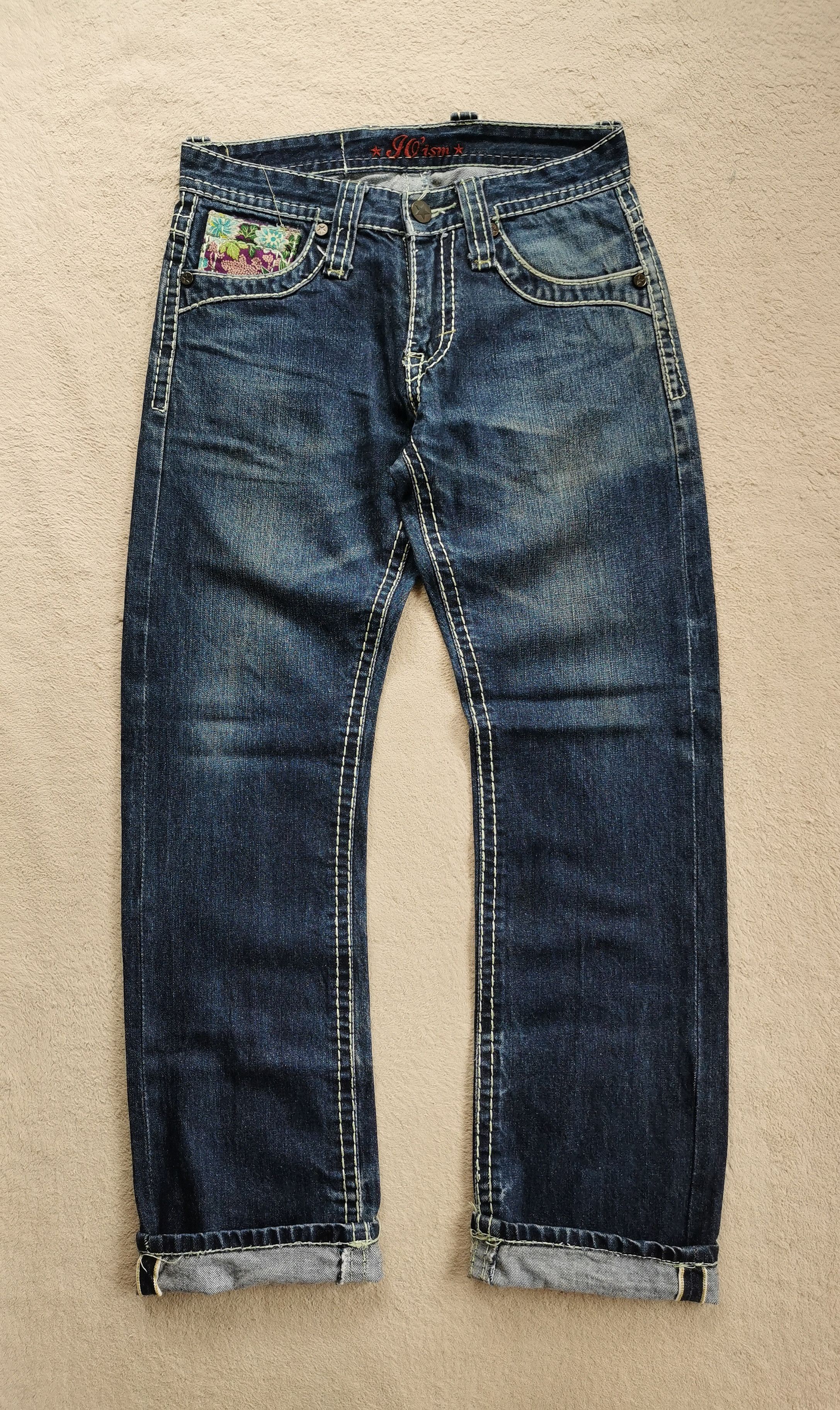 Japanese Brand Joism Japan Selvedge Flower Motif Jeans Size US 32 / EU 48 - 1 Thumbnail