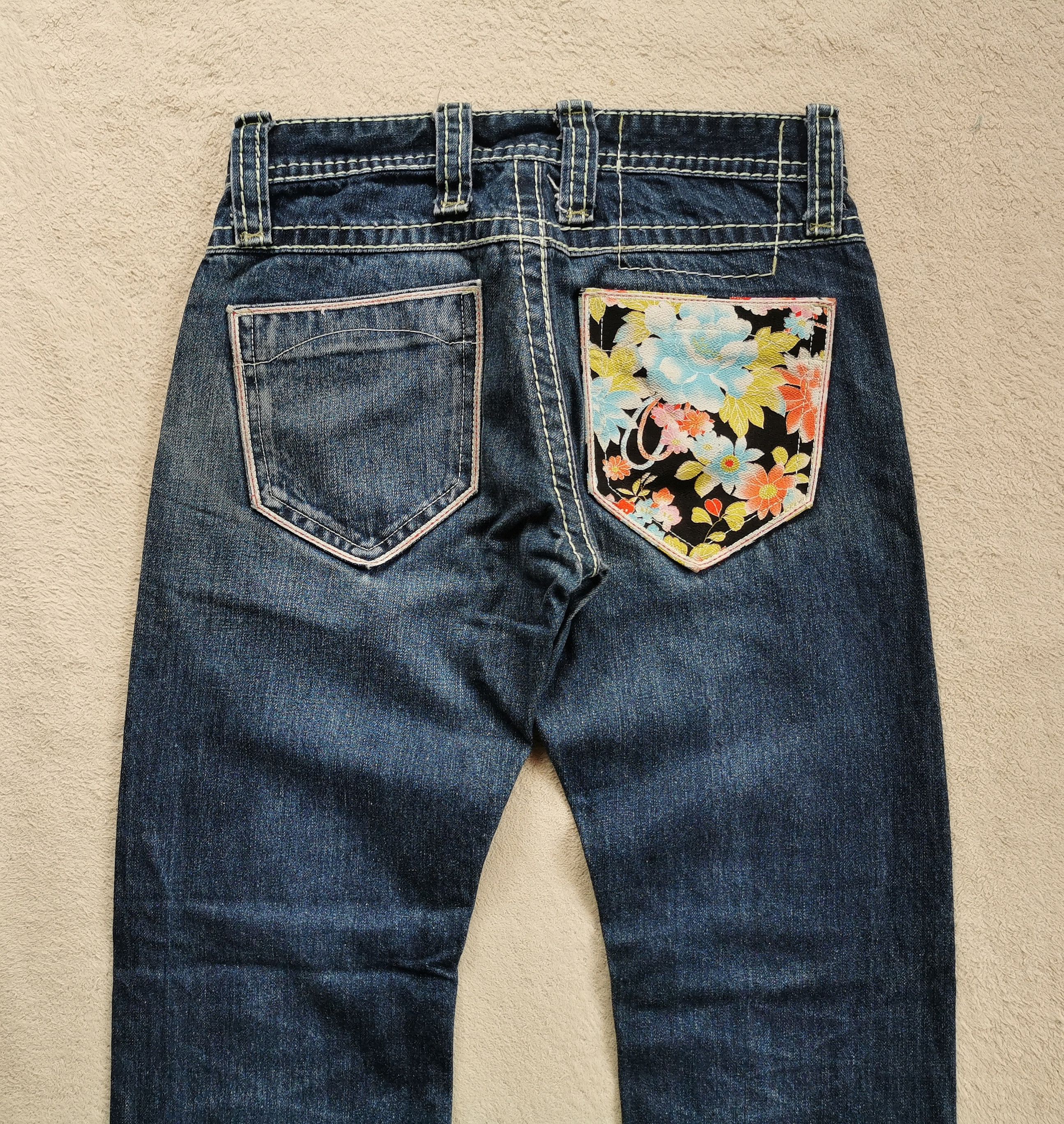 Japanese Brand Joism Japan Selvedge Flower Motif Jeans Size US 32 / EU 48 - 4 Thumbnail