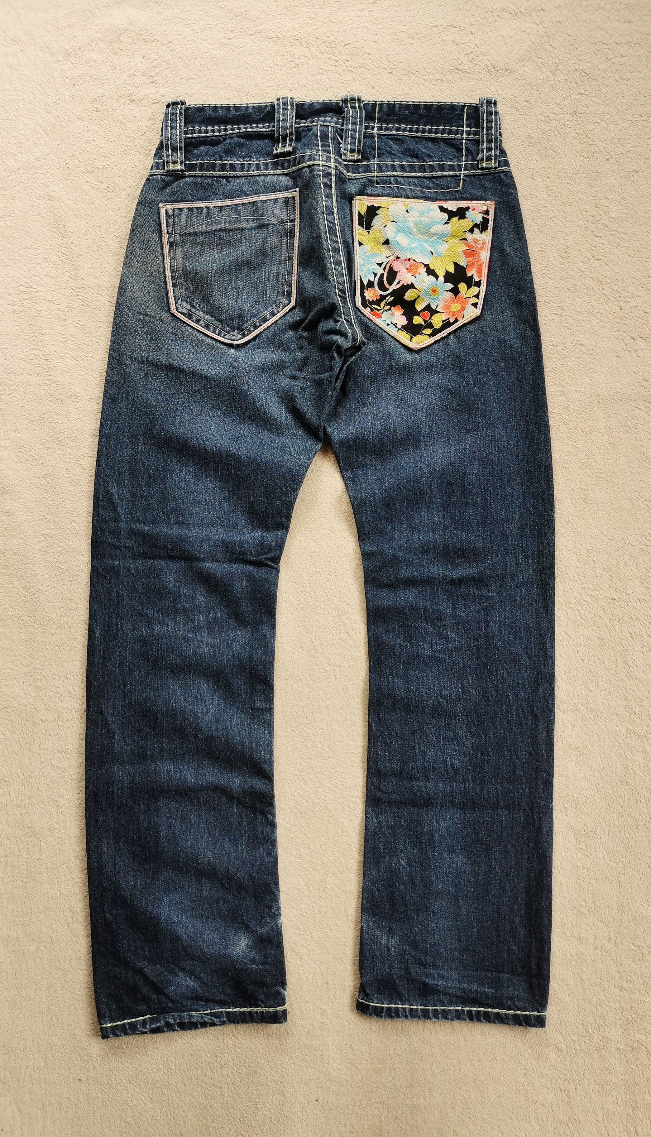 Japanese Brand Joism Japan Selvedge Flower Motif Jeans Size US 32 / EU 48 - 5 Thumbnail