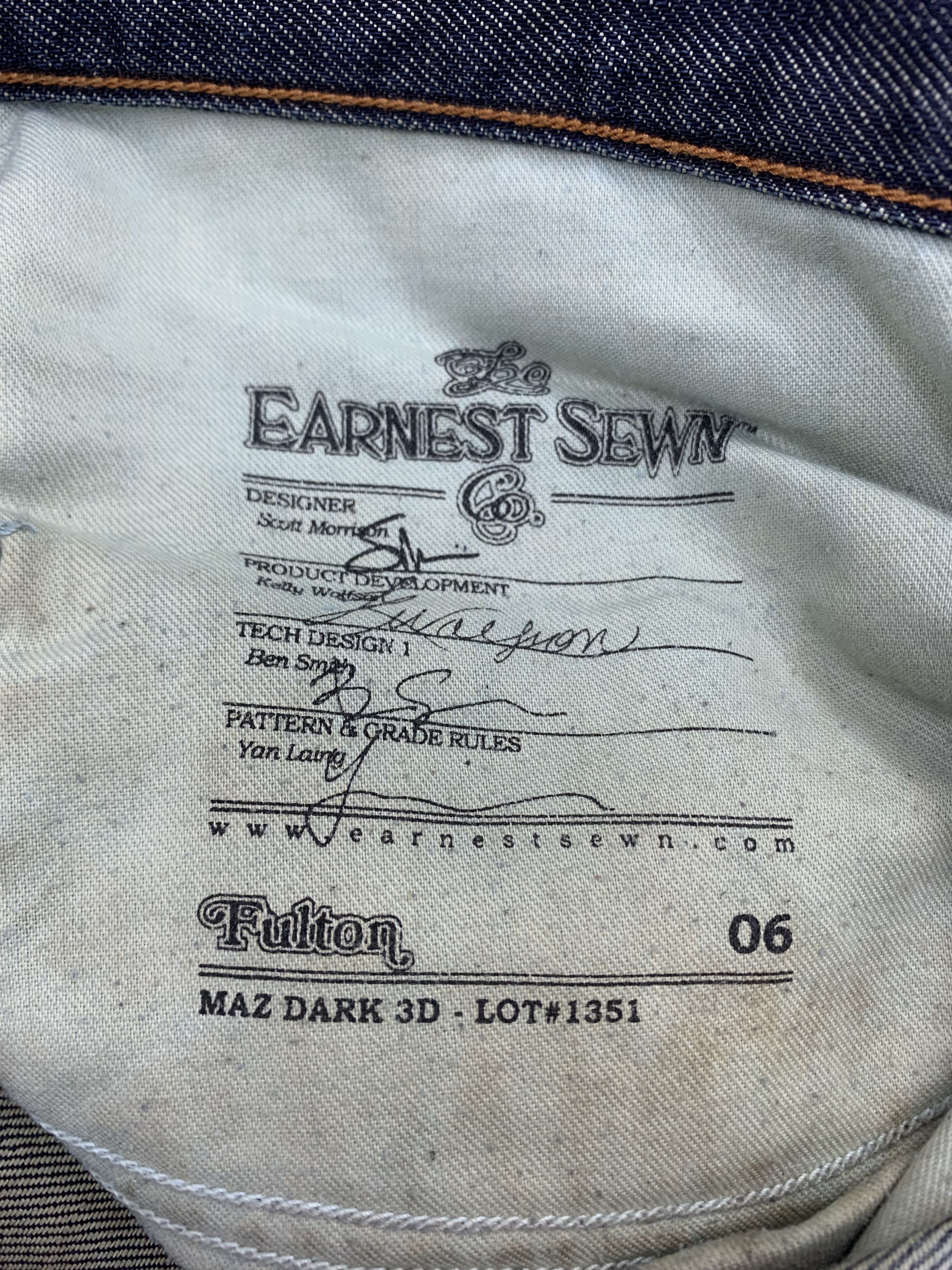 Earnest Sewn Vintage Earnest Sewn Denim 31x30 Distressed Dirty Ripped Size US 31 - 6 Thumbnail