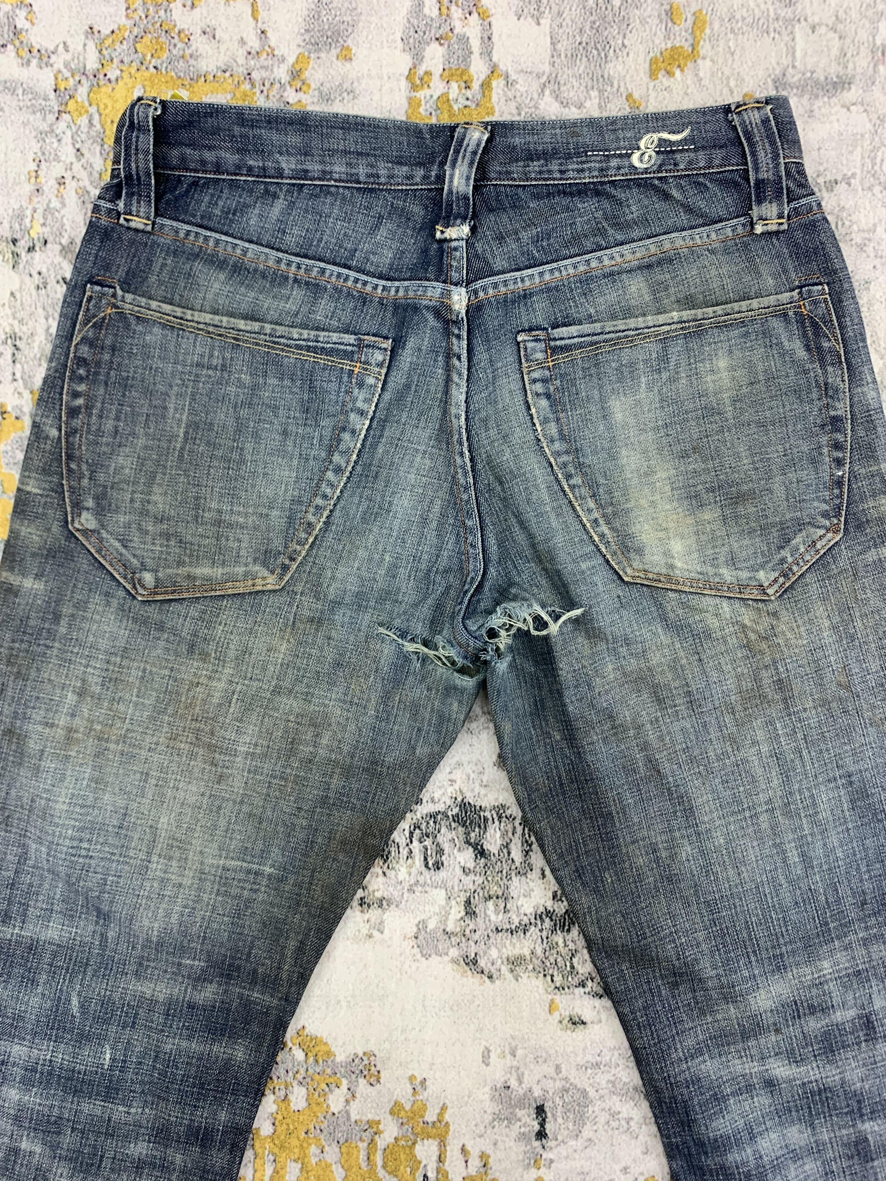 Earnest Sewn Vintage Earnest Sewn Denim 31x30 Distressed Dirty Ripped Size US 31 - 9 Thumbnail