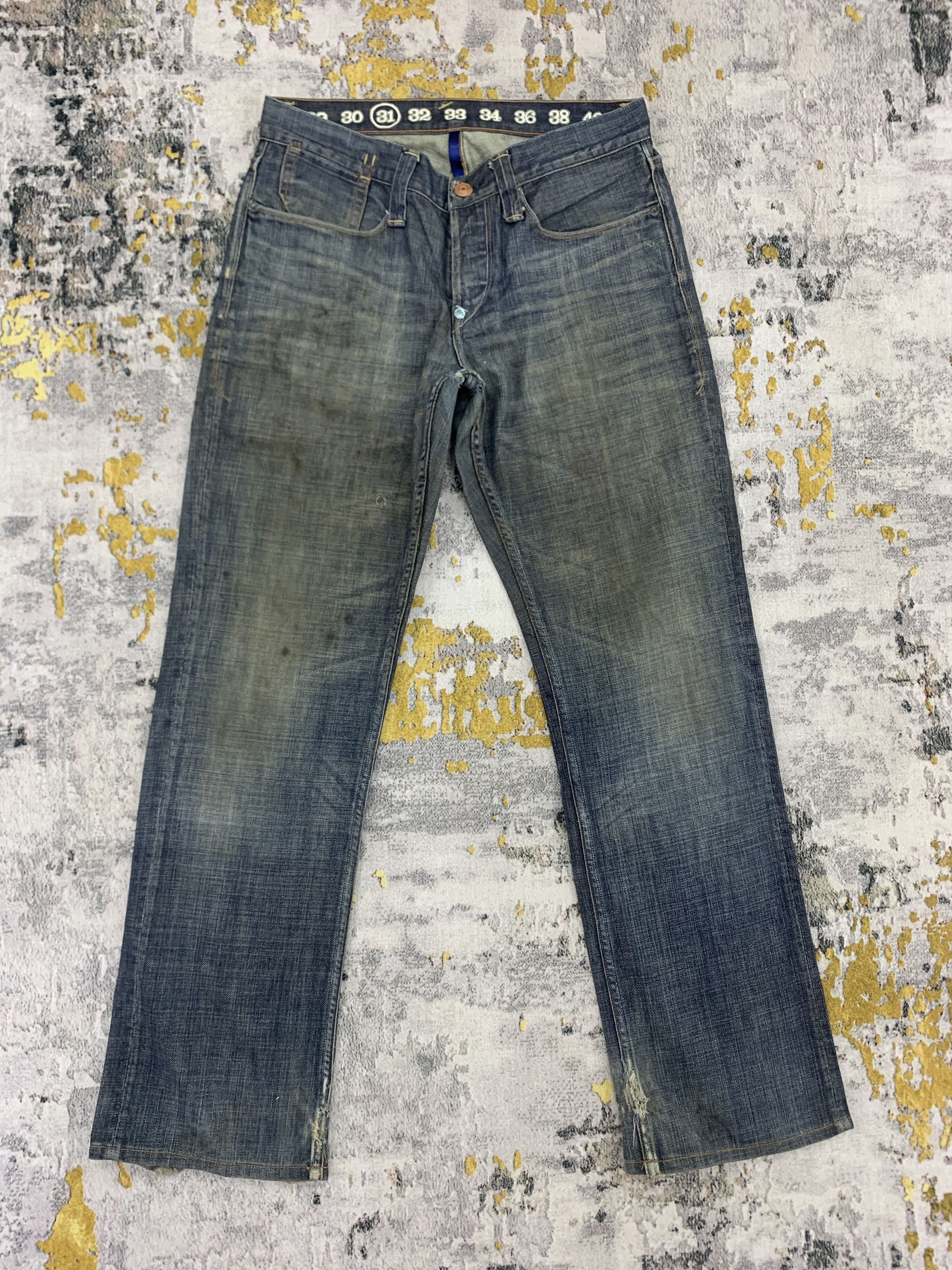 Earnest Sewn Vintage Earnest Sewn Denim 31x30 Distressed Dirty Ripped Size US 31 - 1 Thumbnail