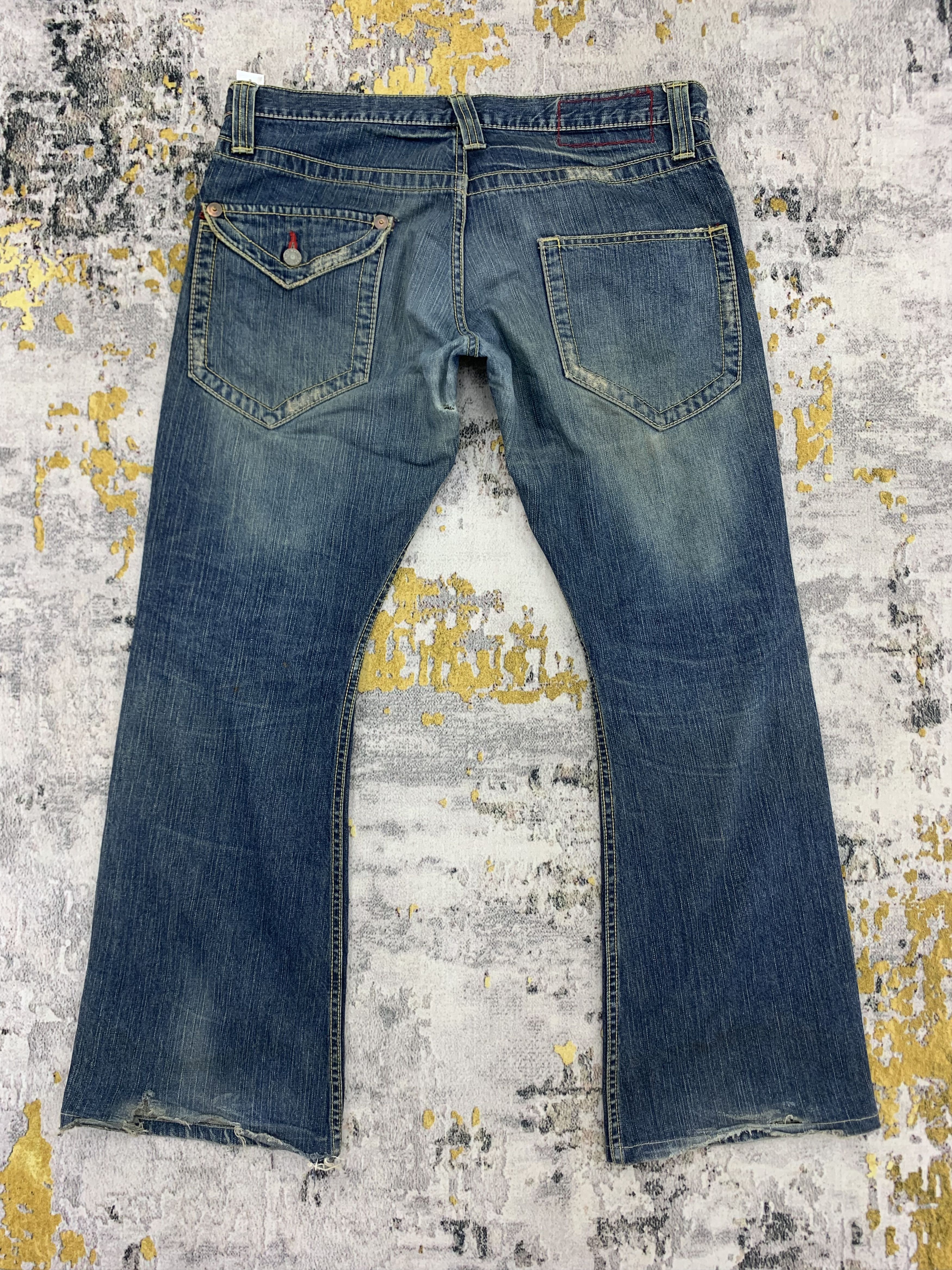 Japanese Brand Vintage Japanese Brand Denim 37x39 Distressed Ripped Size US 37 - 8 Thumbnail