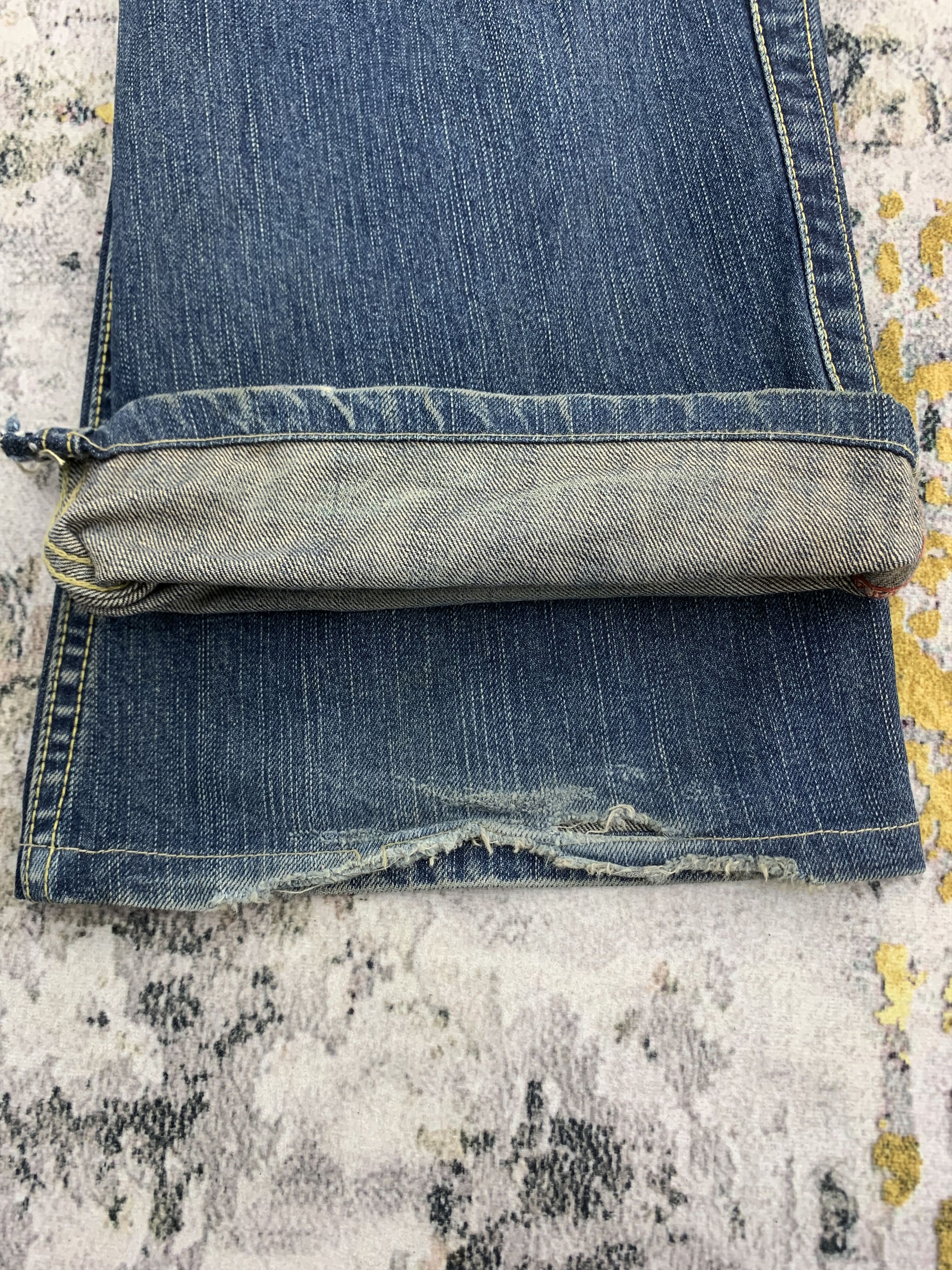 Japanese Brand Vintage Japanese Brand Denim 37x39 Distressed Ripped Size US 37 - 12 Thumbnail