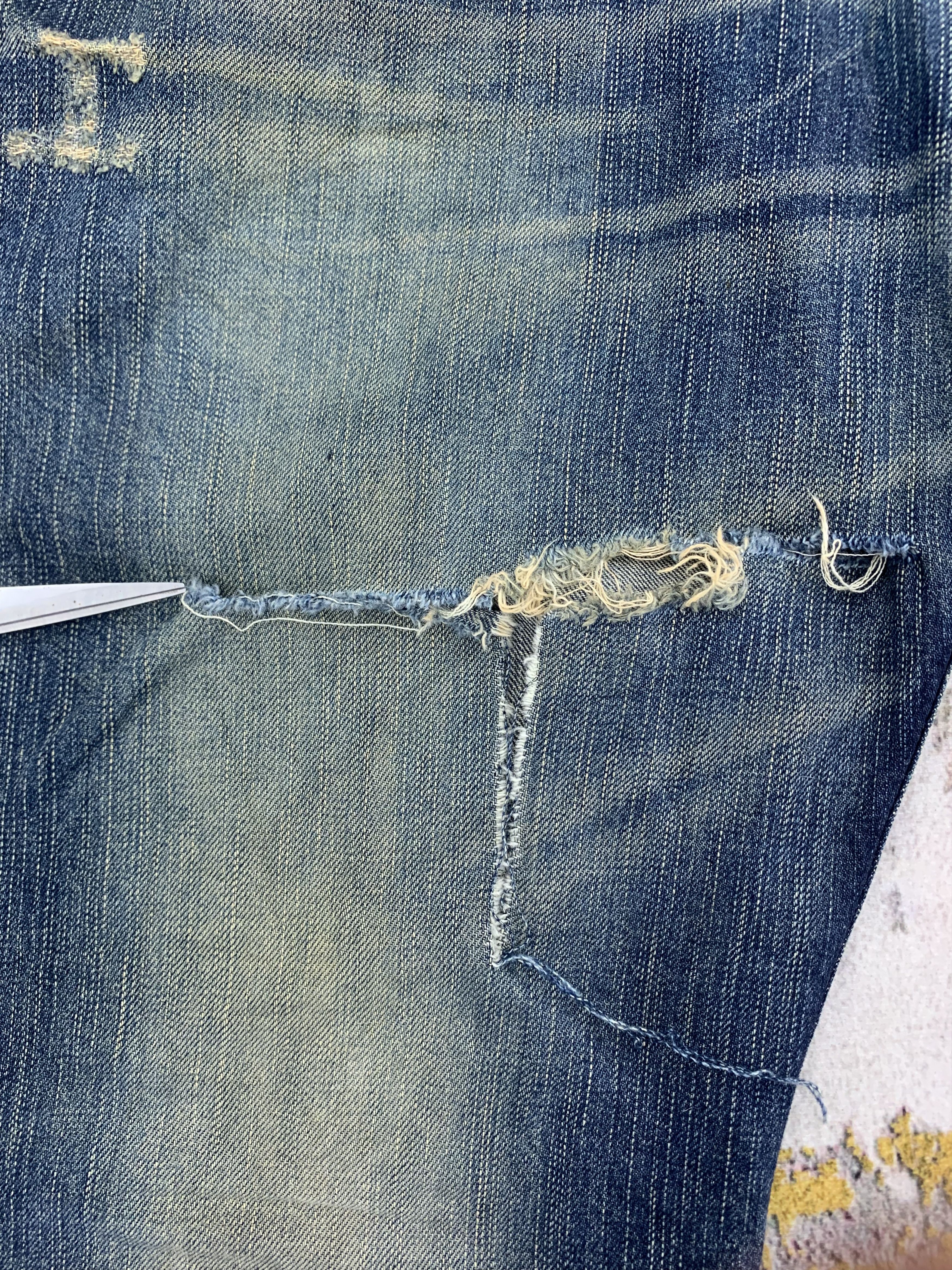 Japanese Brand Vintage Japanese Brand Denim 37x39 Distressed Ripped Size US 37 - 6 Thumbnail