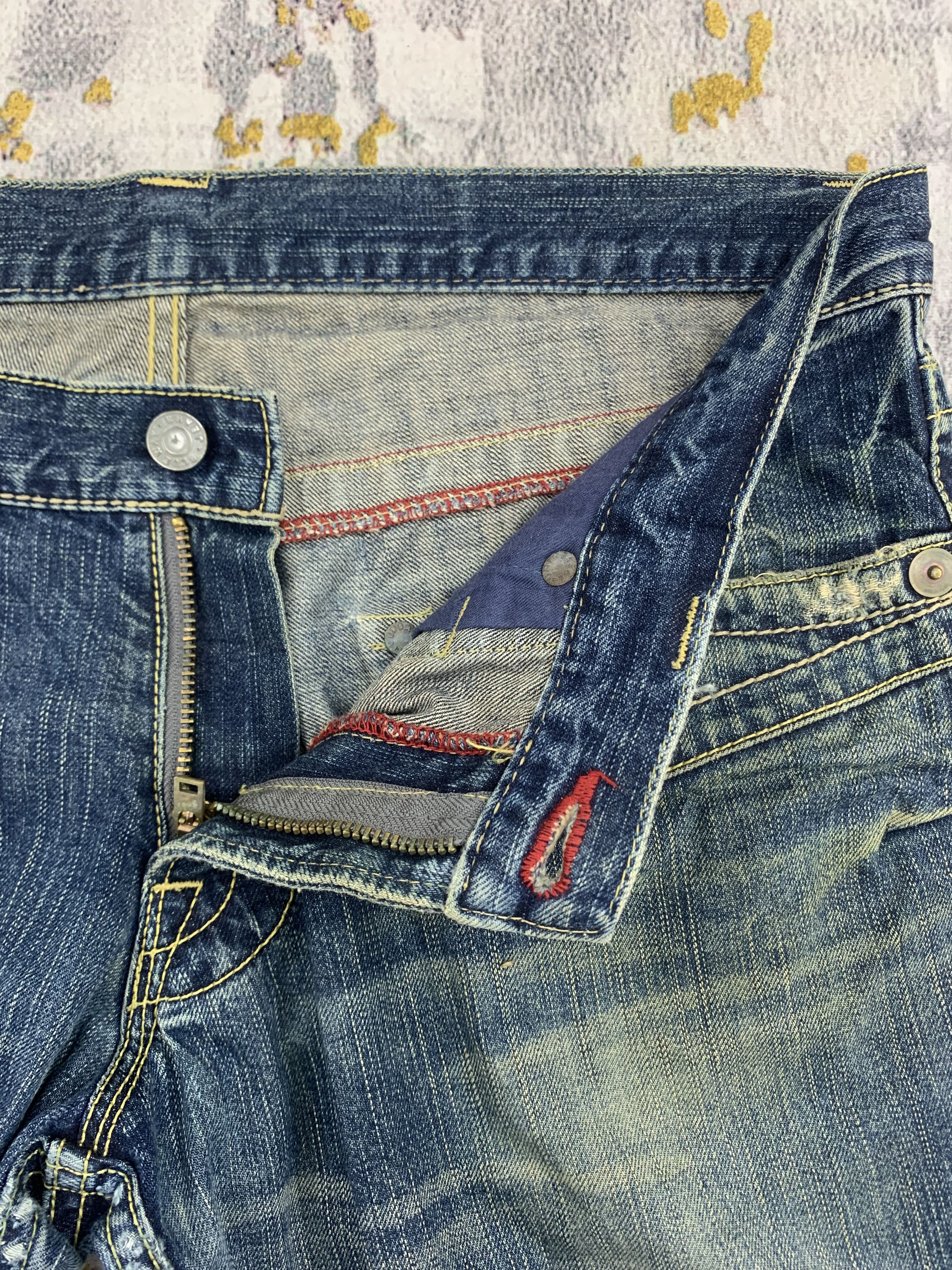Japanese Brand Vintage Japanese Brand Denim 37x39 Distressed Ripped Size US 37 - 3 Thumbnail